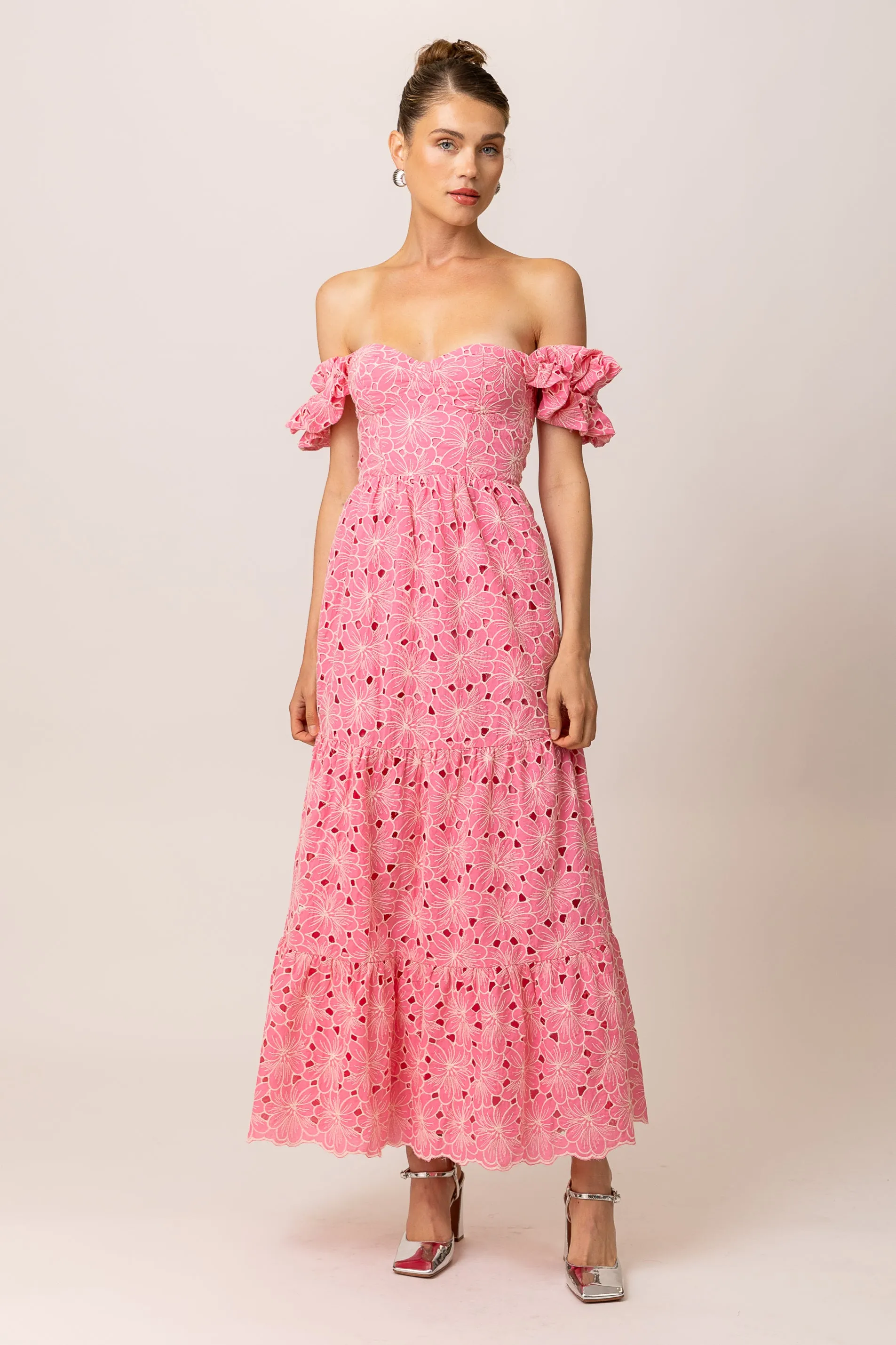 TASIA OFF THE SHOULDER MAXI DRESS sold by Line & Dot