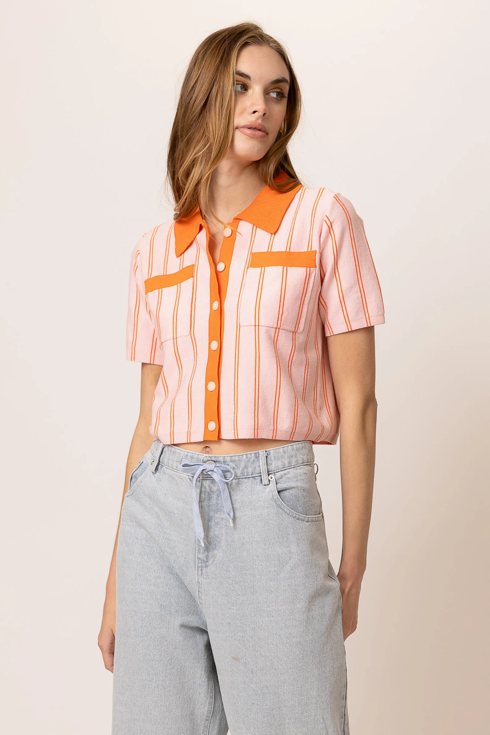 RHEBA STRIPE SWEATER TOP sold by Line & Dot product image thumbnail 3