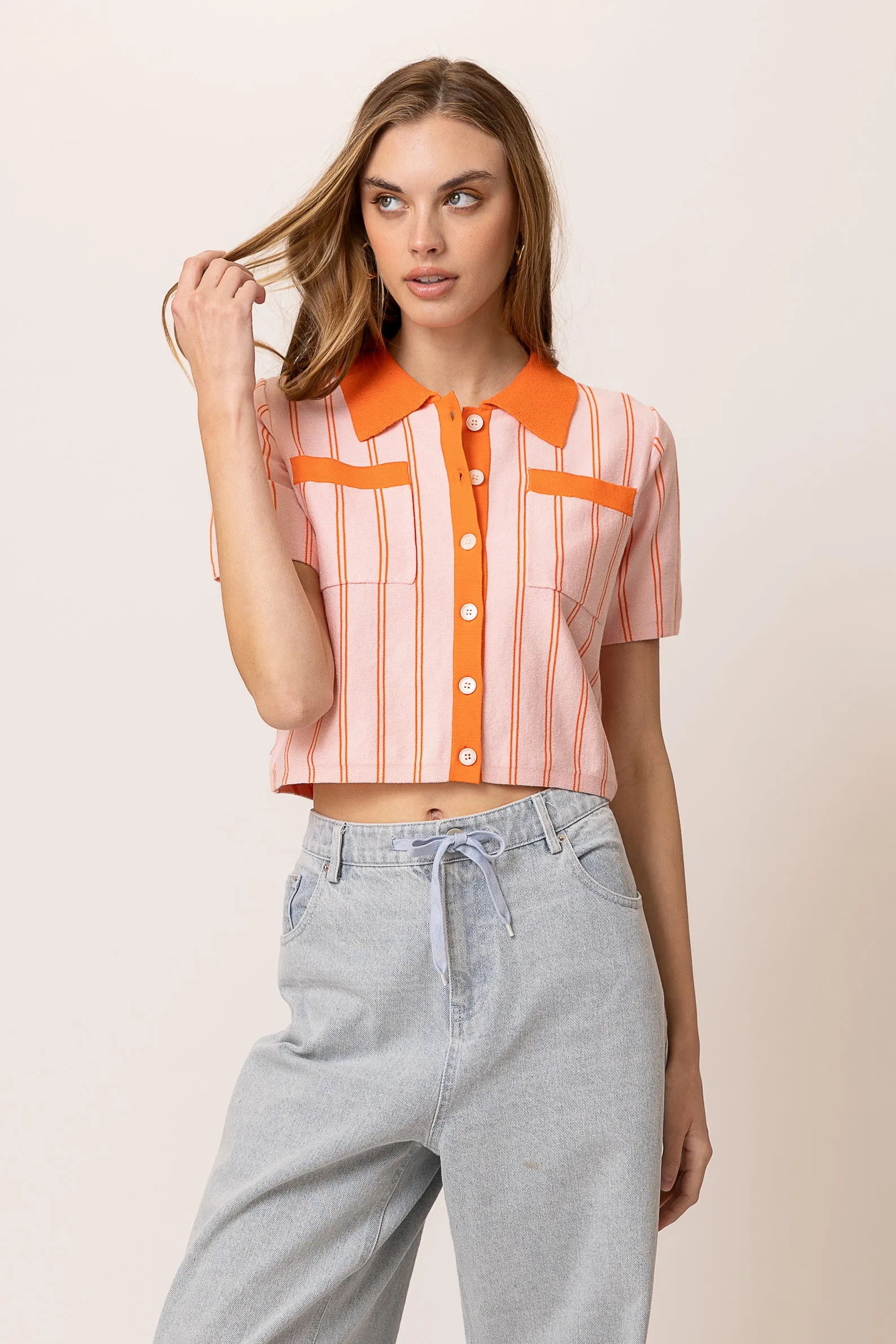 RHEBA STRIPE SWEATER TOP sold by Line & Dot product image thumbnail 2