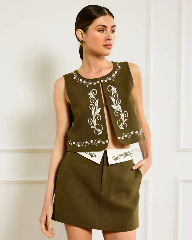 BREA EMBROIDERED TOP sold by Line & Dot