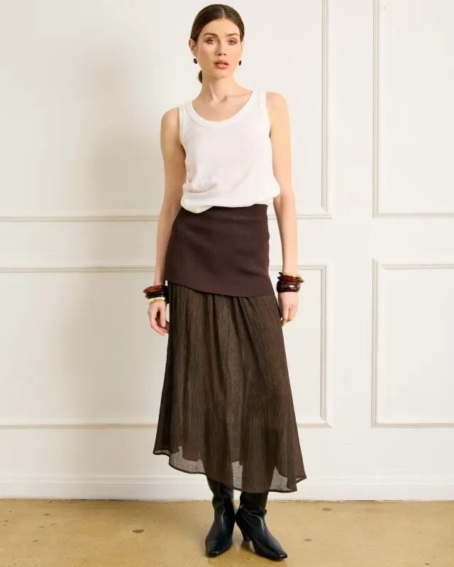 RHONE MIX-MEDIA SKIRT sold by Line & Dot