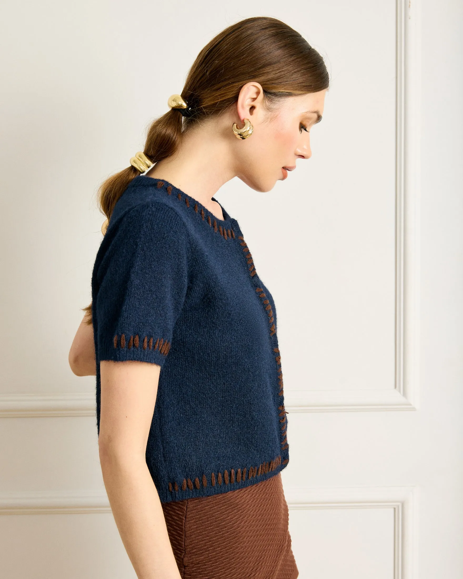 HESSA SHORT SLEEVE CARDIGAN sold by Line & Dot product image thumbnail 3