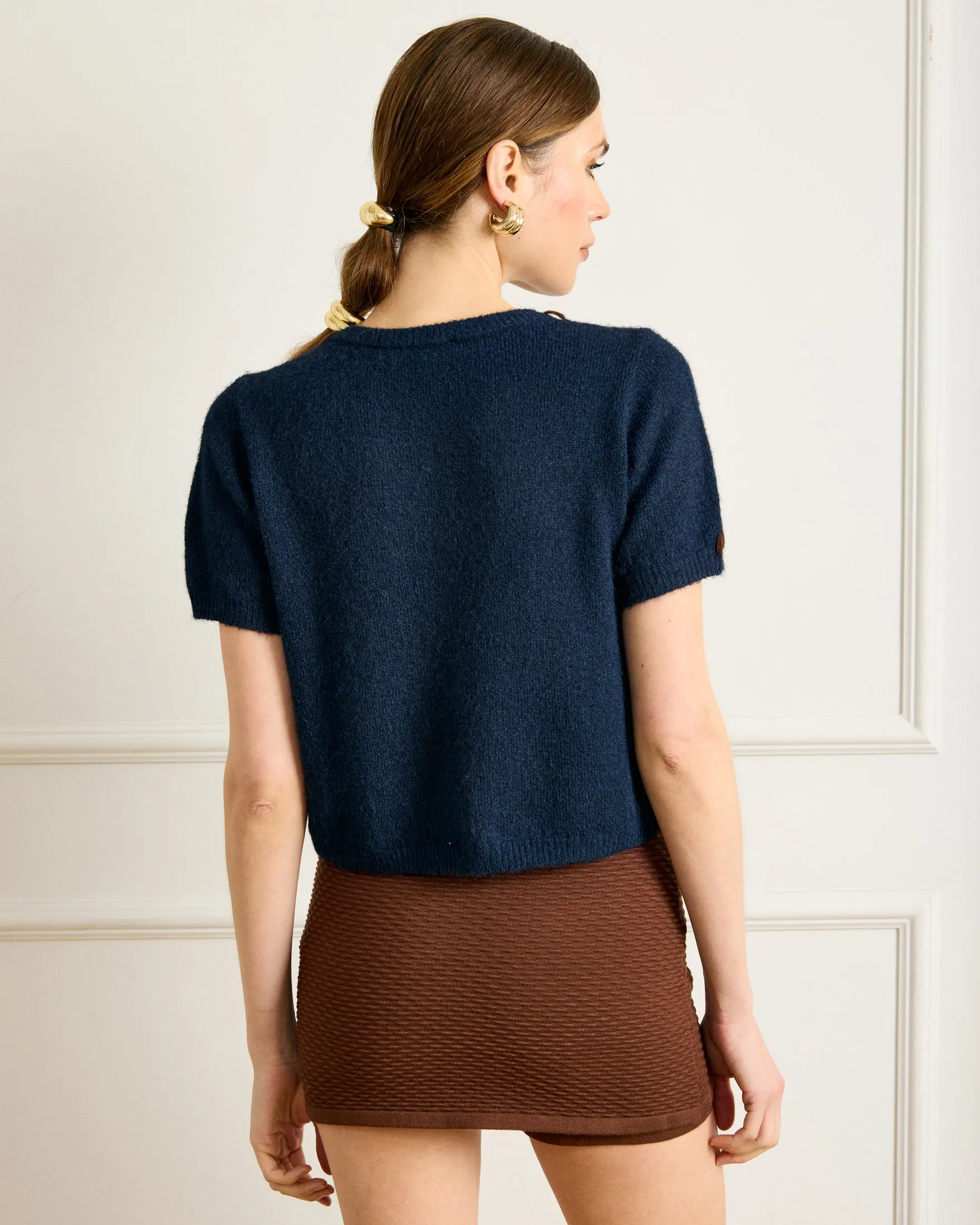 HESSA SHORT SLEEVE CARDIGAN sold by Line & Dot product image thumbnail 5