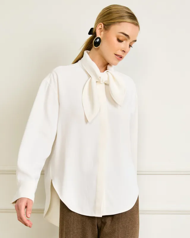 SEREN TIED BLOUSE sold by Line & Dot