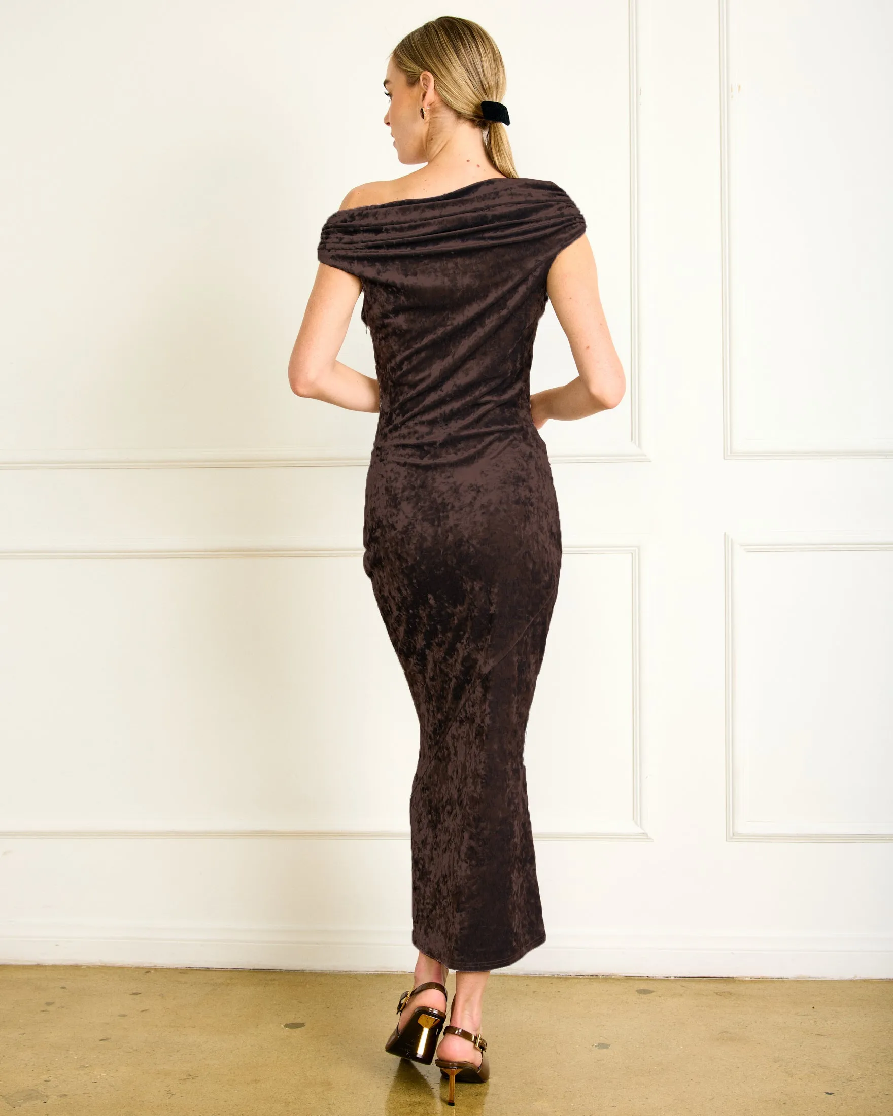BRYLIE VELVET MAXI DRESS sold by Line & Dot product image thumbnail 3