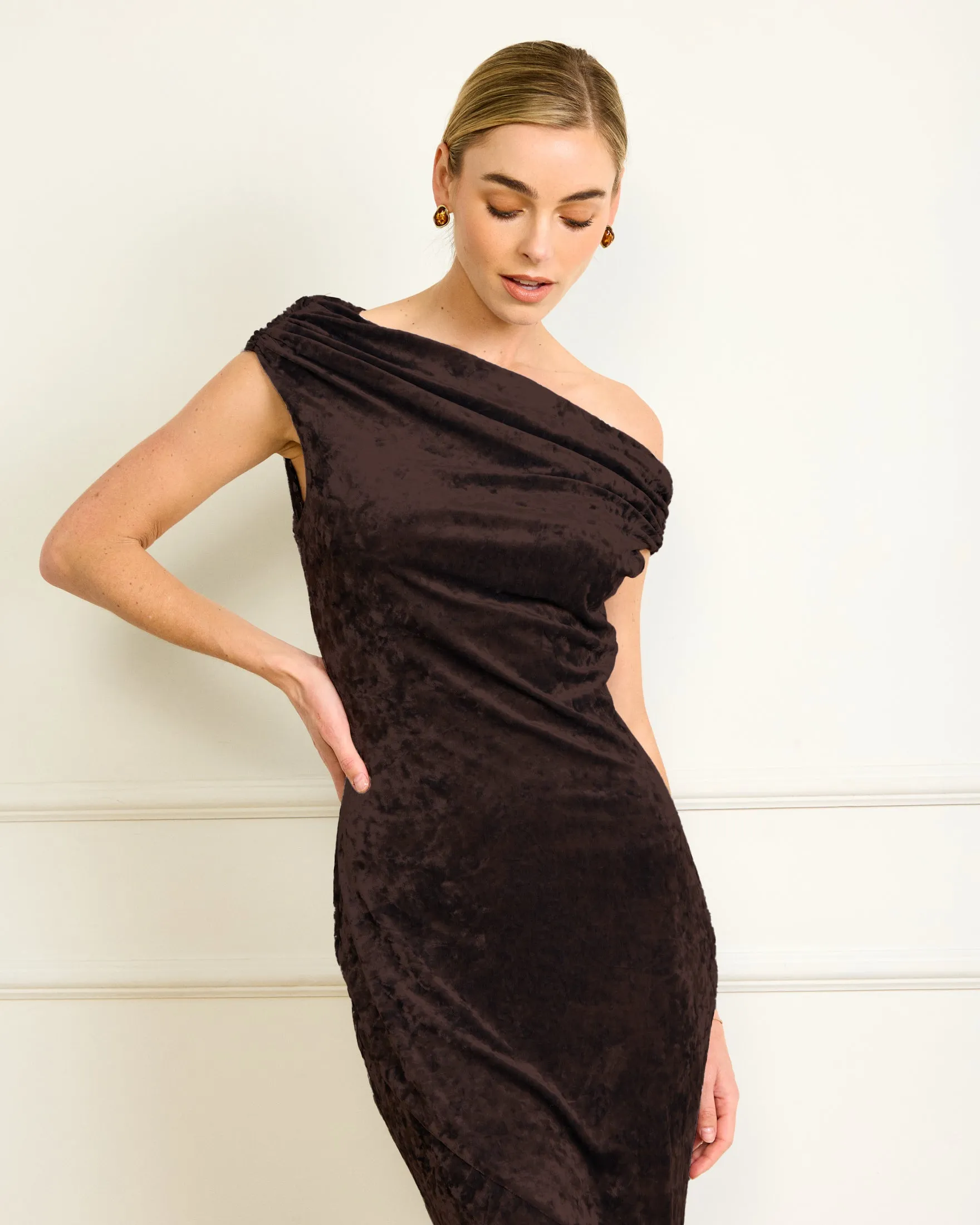 BRYLIE VELVET MAXI DRESS sold by Line & Dot product image thumbnail 2