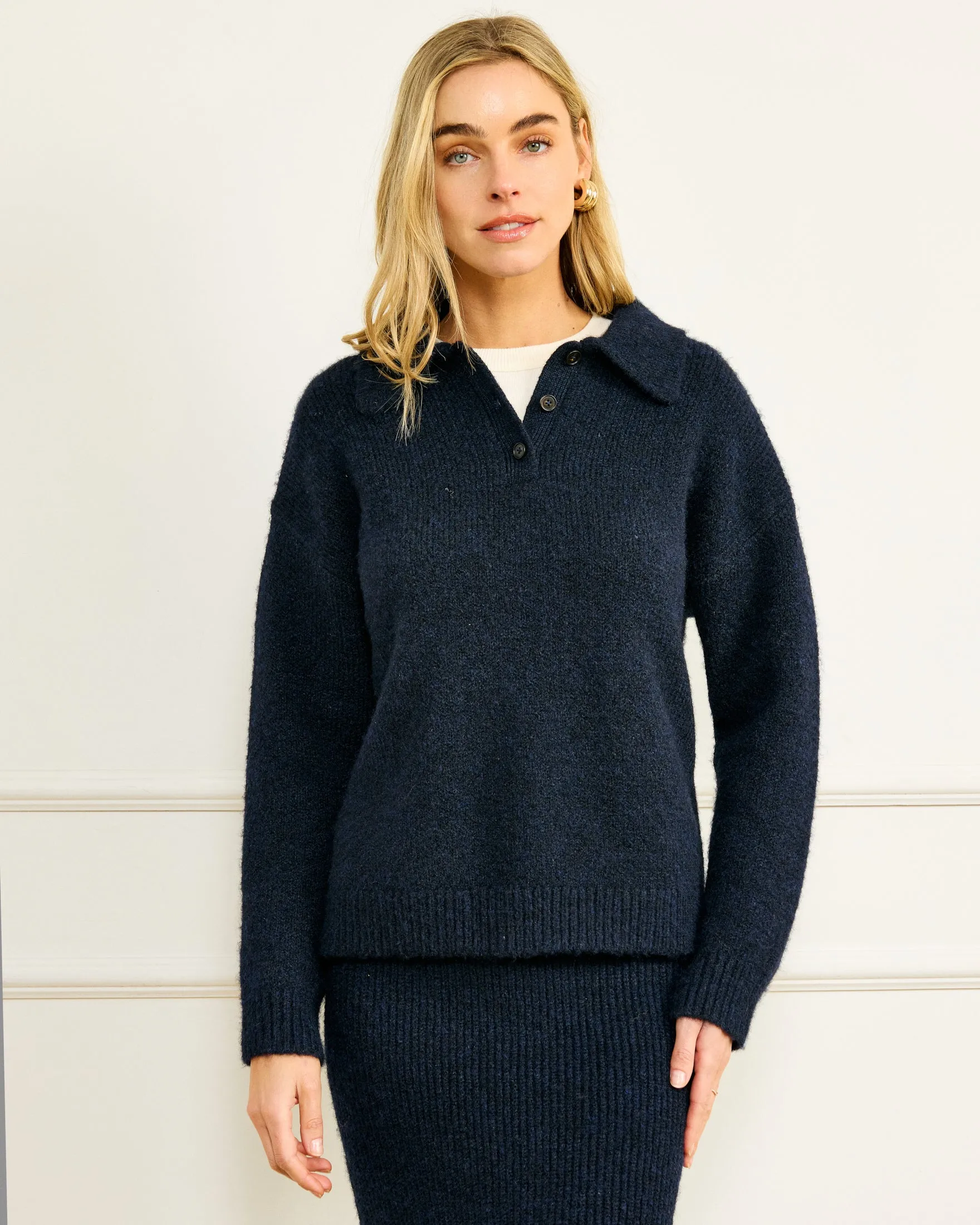 HART POLO KNIT SWEATER sold by Line & Dot