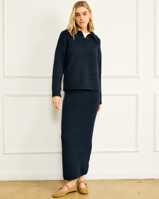 HART SWEATERS SKIRT NAVY sold by Line & Dot