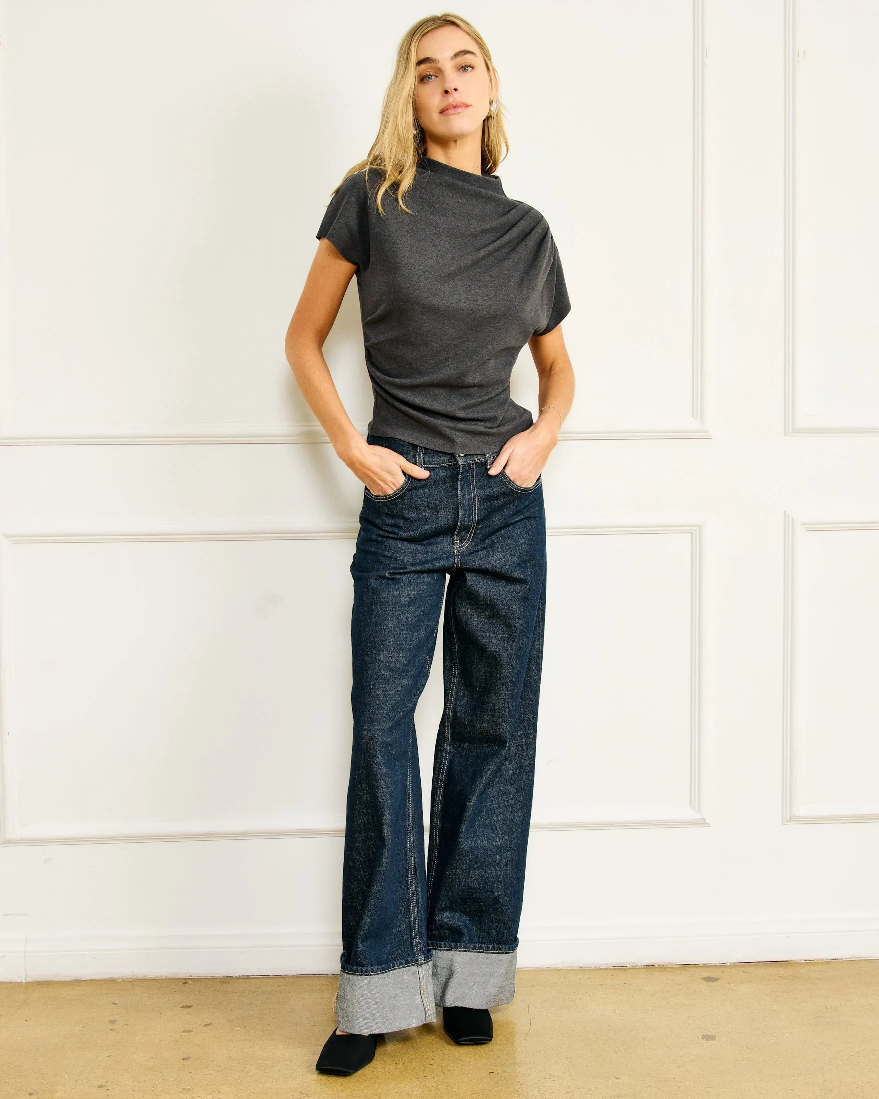 WALKER DRAPED TOP sold by Line & Dot product image thumbnail 2