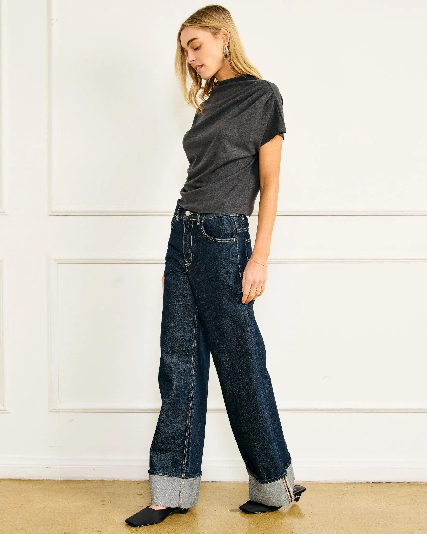 WALKER DRAPED TOP sold by Line & Dot product image thumbnail 4