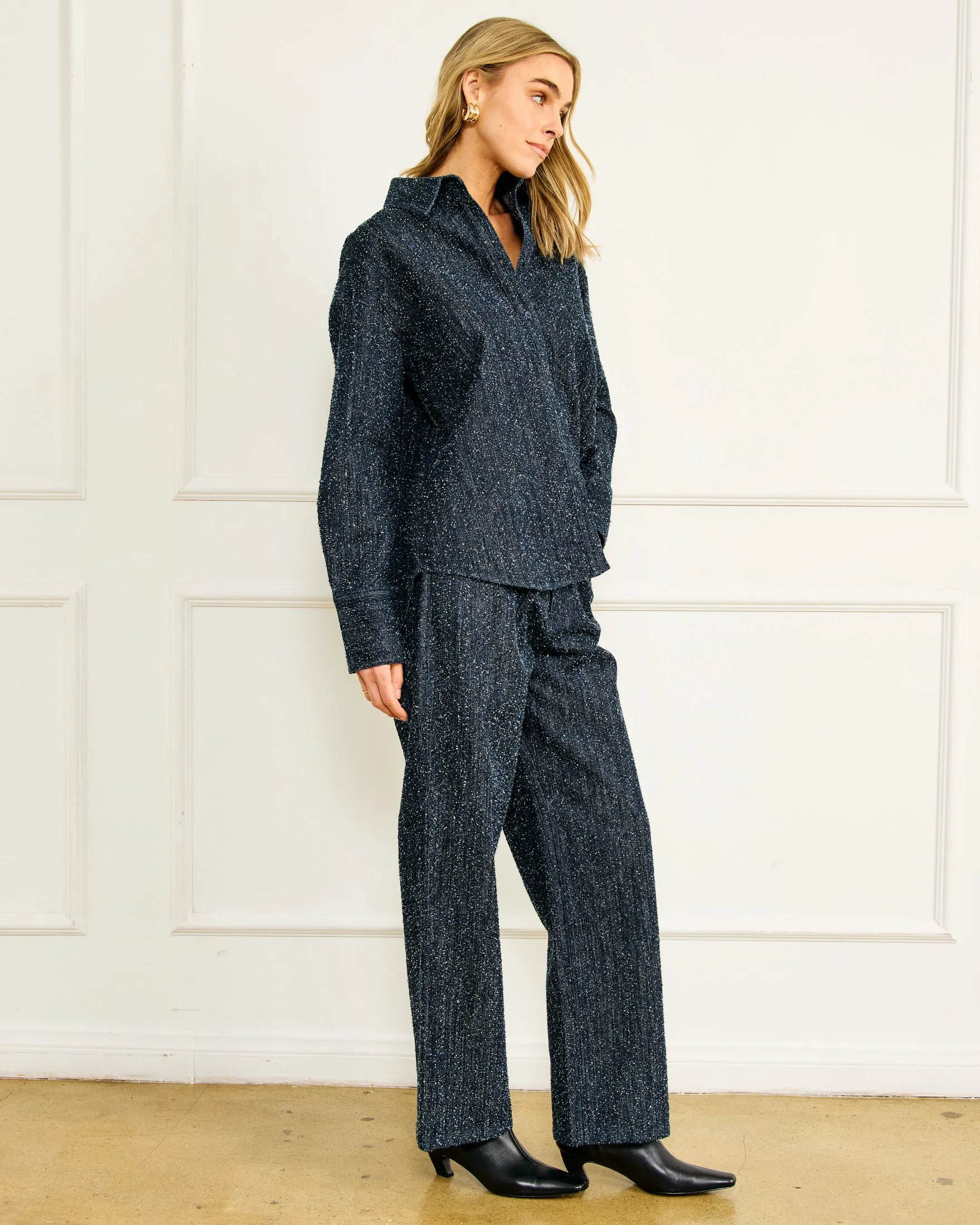 NIKKA PEBBLED DENIM PANTS sold by Line & Dot product image thumbnail 3