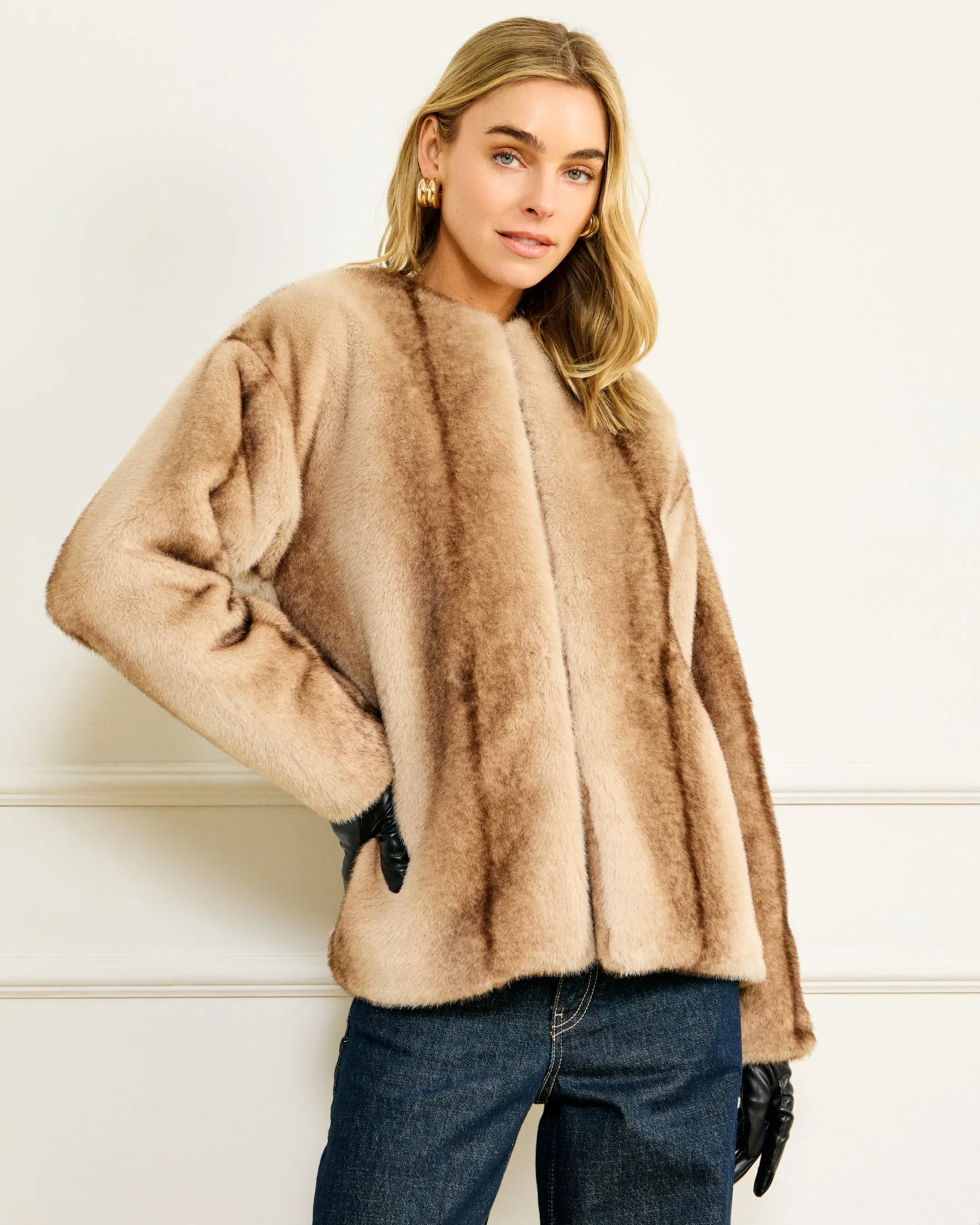 THE CITY FAUX FUR JACKET sold by Line & Dot product image thumbnail 2