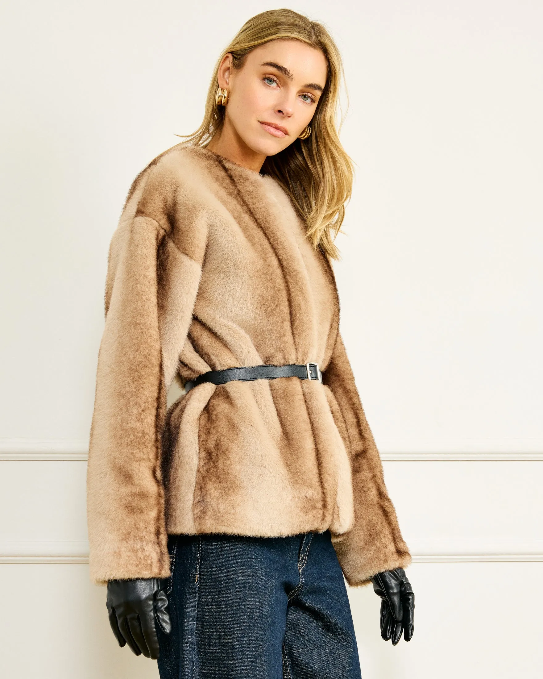 THE CITY FAUX FUR JACKET sold by Line & Dot product image thumbnail 4