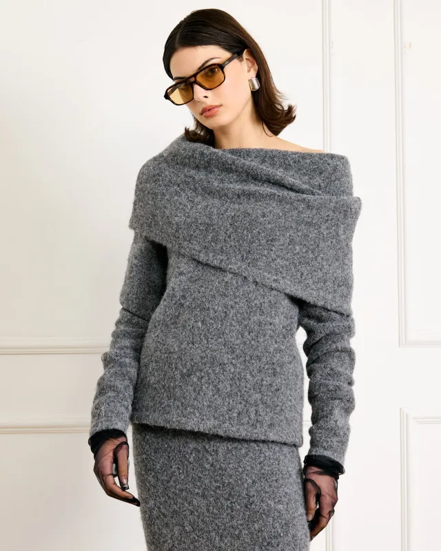 SONORA SWEATER CHARCOAL GREY made by Line & Dot