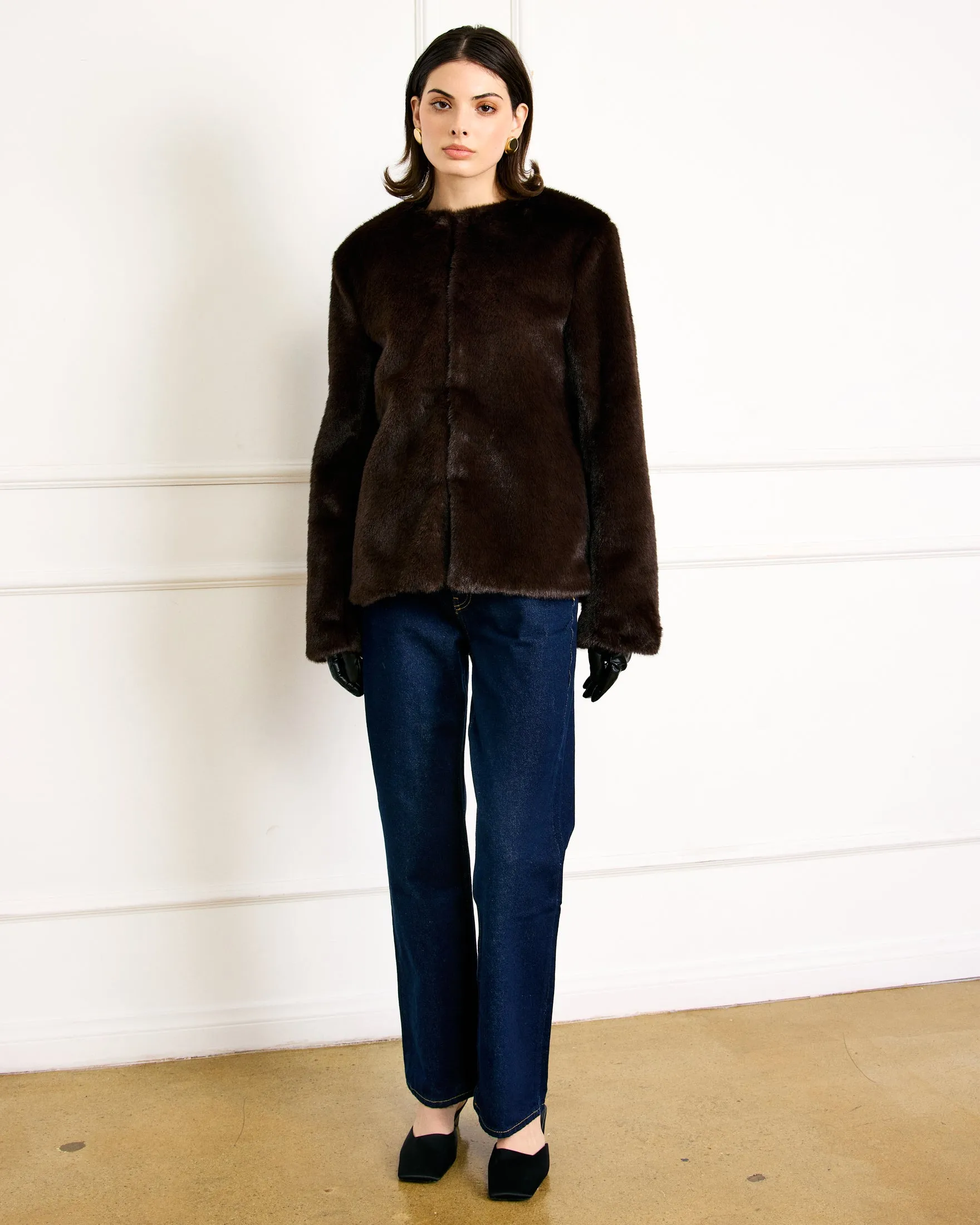 CASSIDY FAUX FUR JACKET sold by Line & Dot product image thumbnail 3