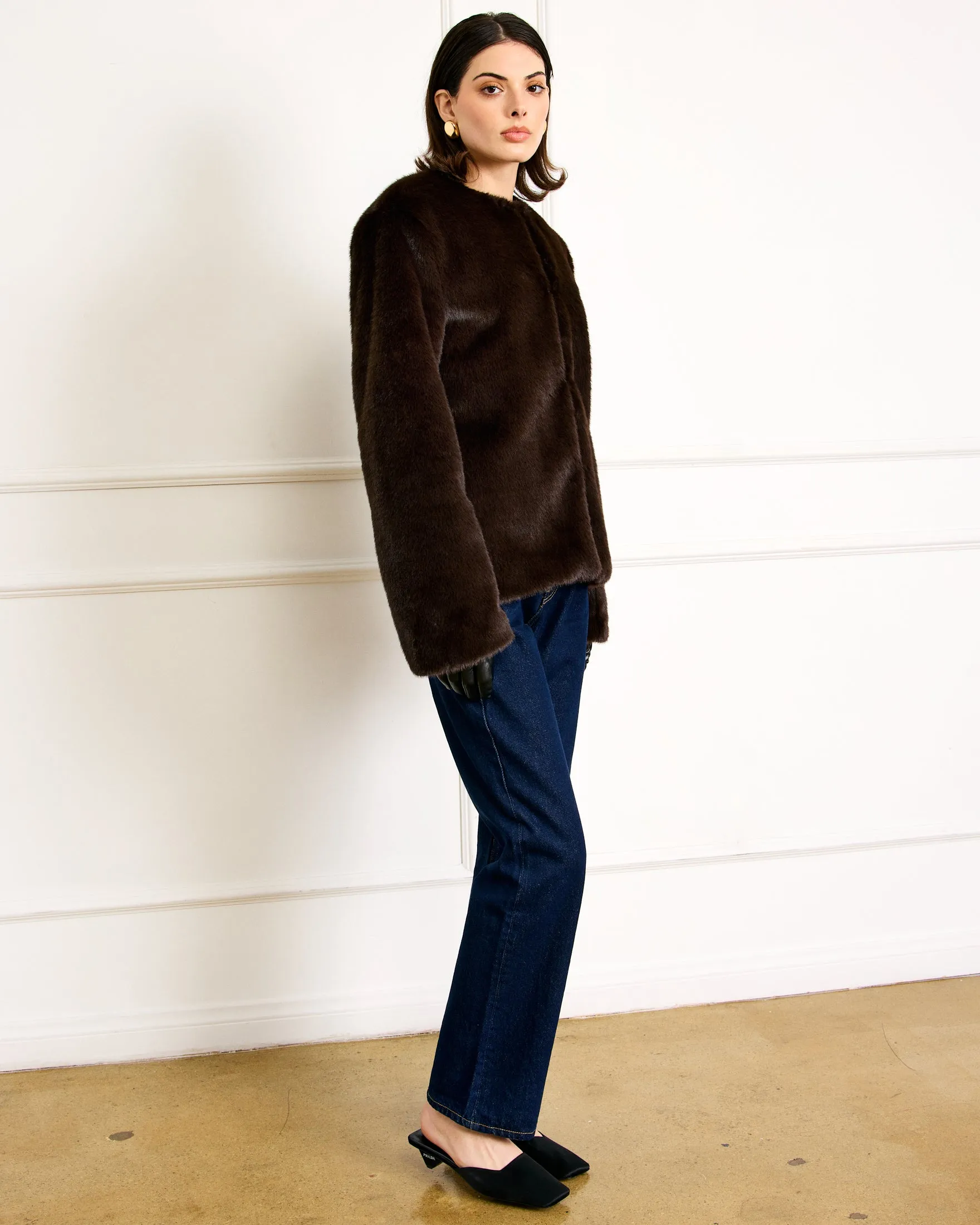 CASSIDY FAUX FUR JACKET sold by Line & Dot product image thumbnail 5