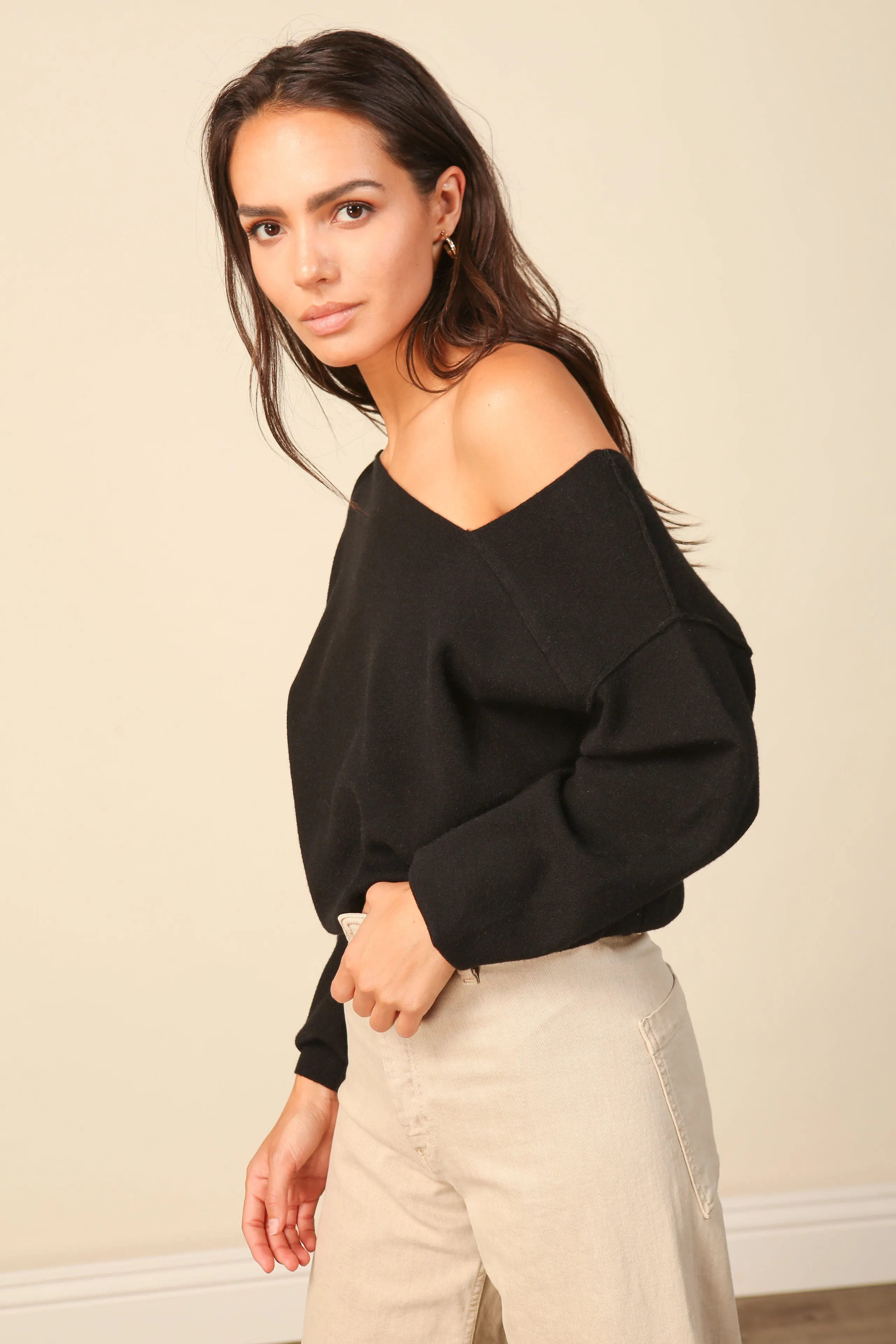 FAVORITE OFF SHOULDER SWEATER sold by Line & Dot product image thumbnail 3