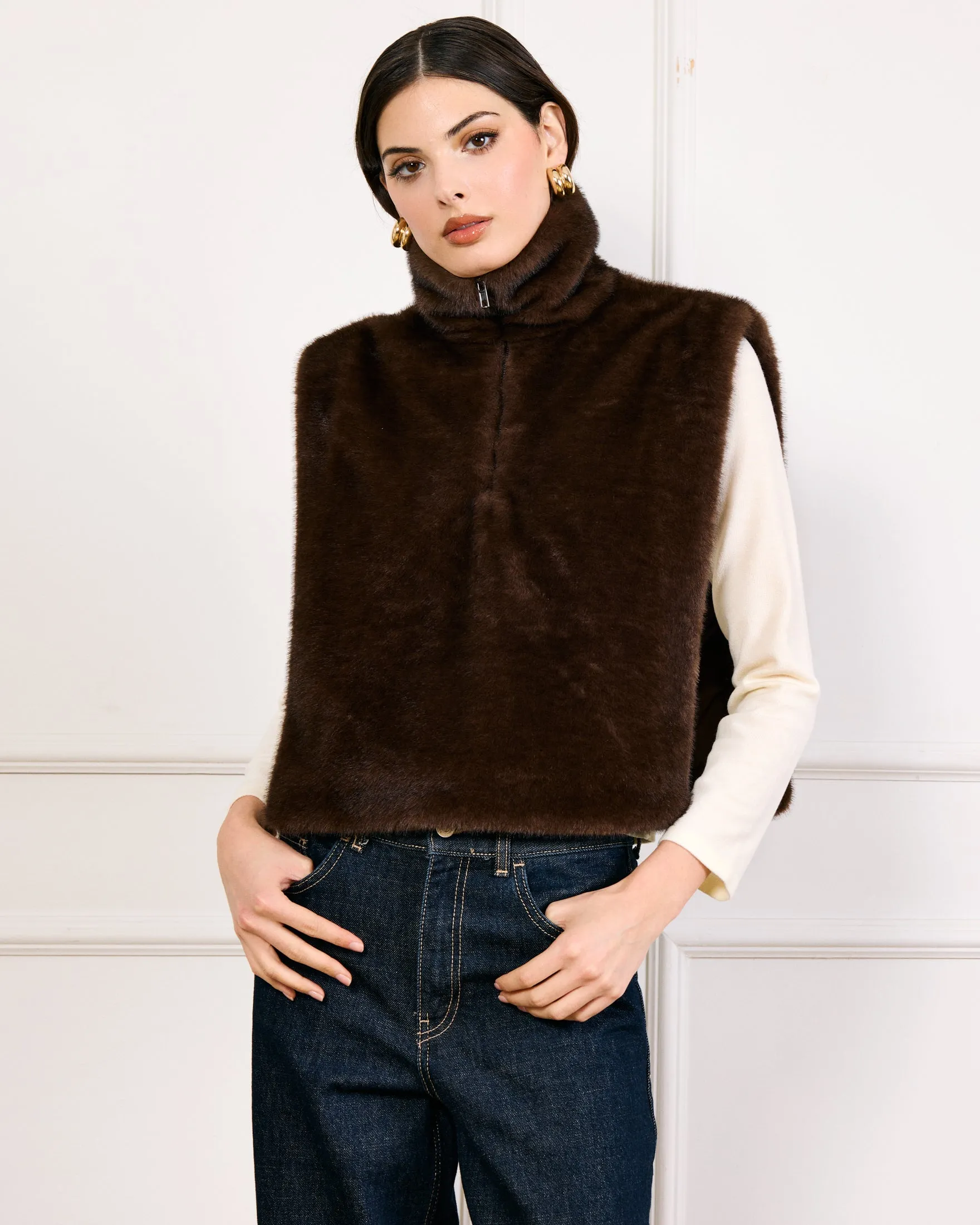 DANE FAUX FUR TOP sold by Line & Dot product image thumbnail 2