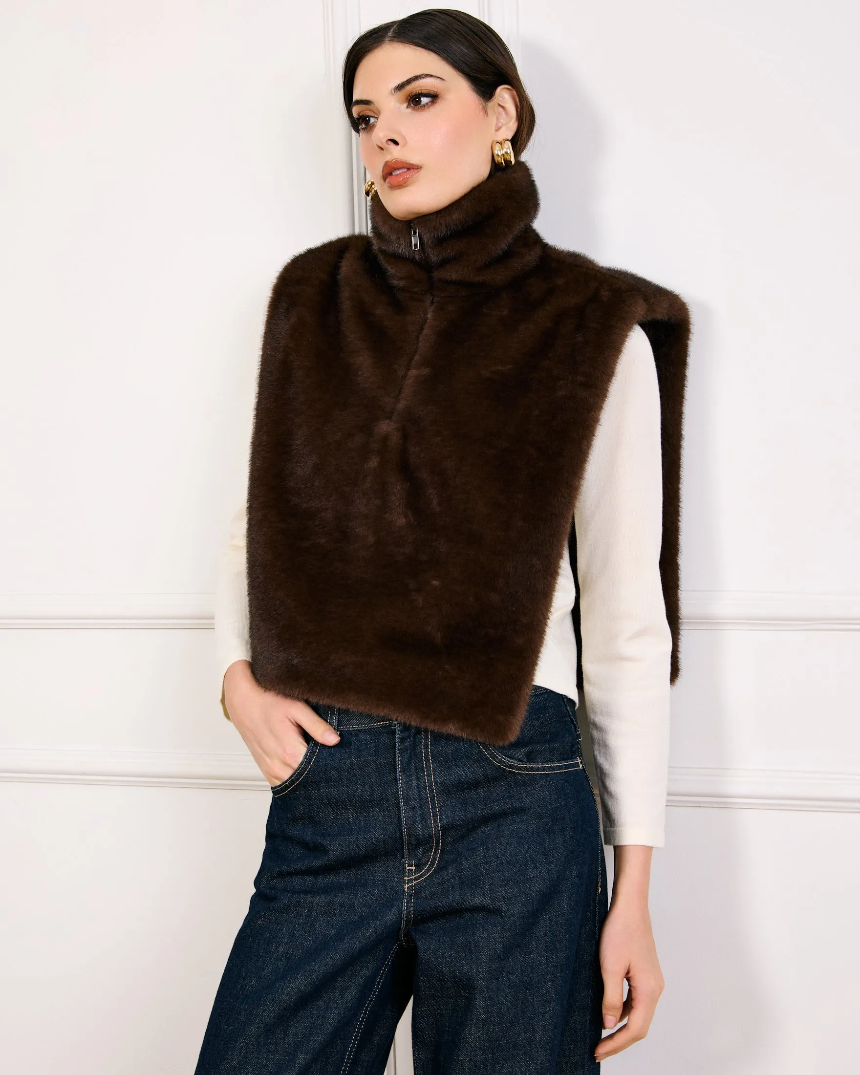 DANE FAUX FUR TOP sold by Line & Dot product image thumbnail 3