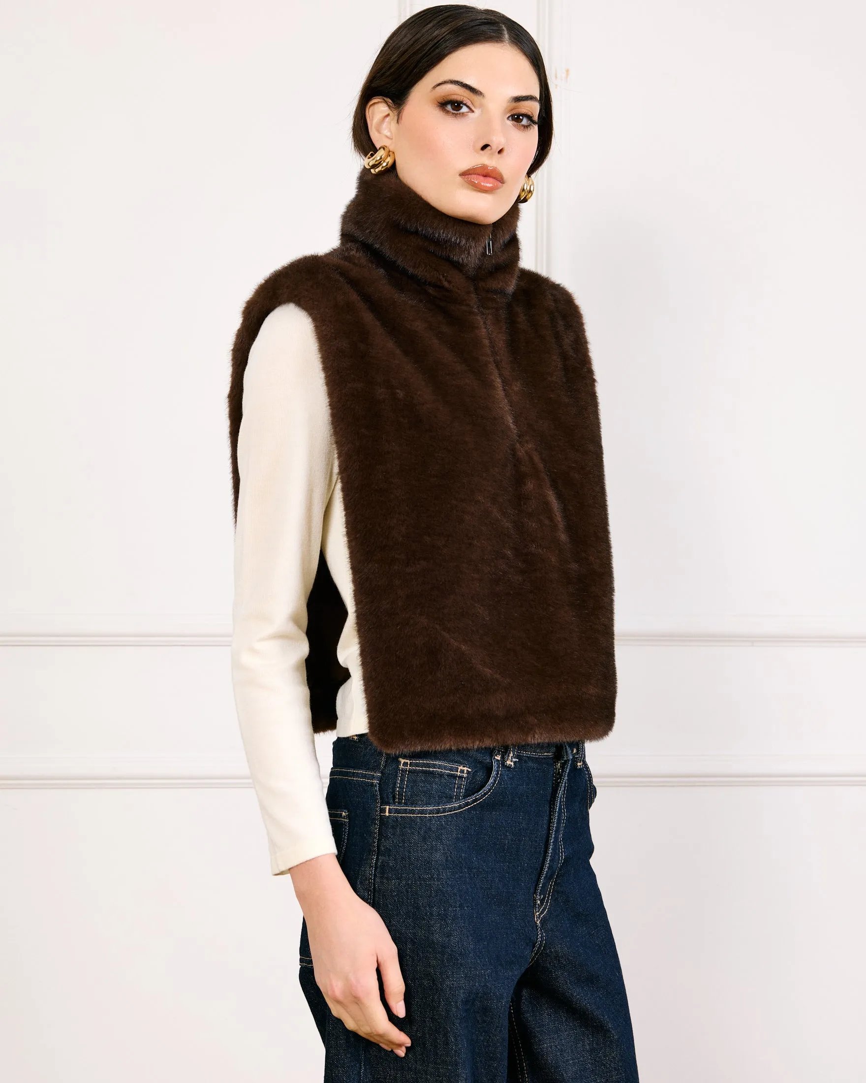 DANE FAUX FUR TOP sold by Line & Dot product image thumbnail 4