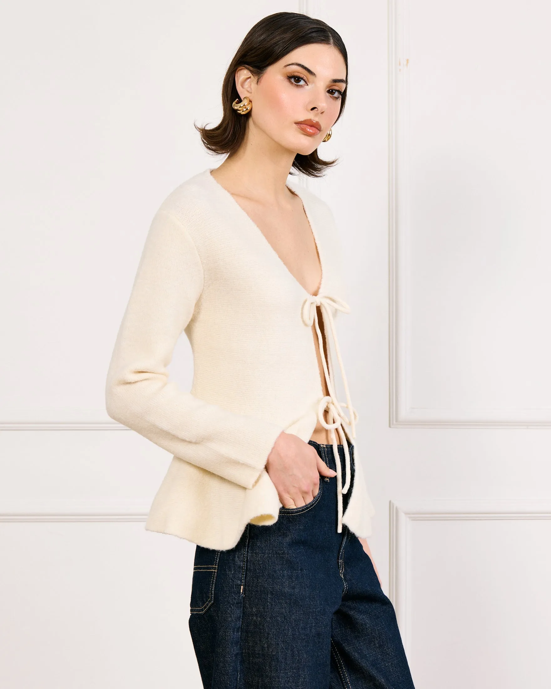 LUNETTE TIED SWEATER sold by Line & Dot product image thumbnail 5