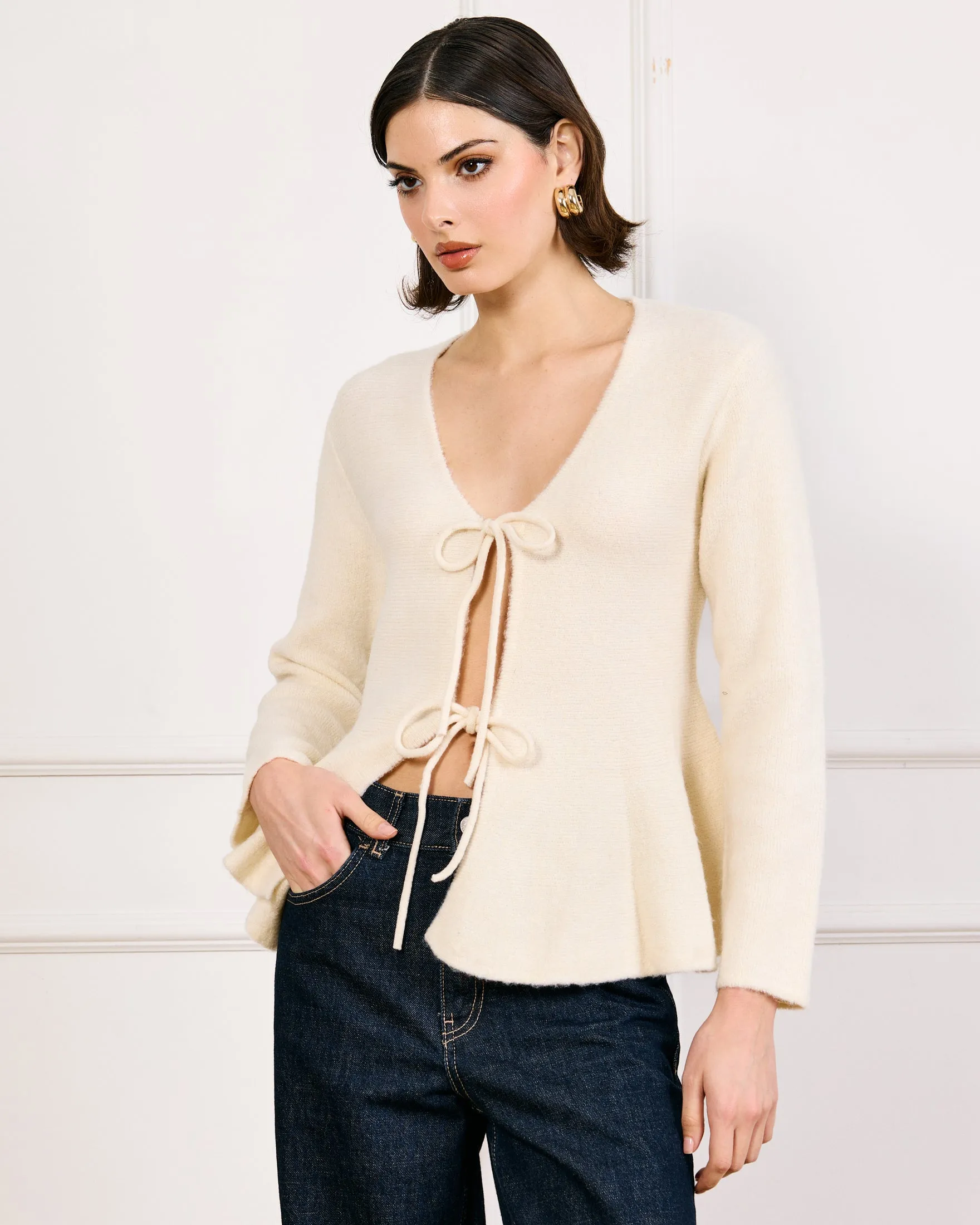 LUNETTE TIED SWEATER sold by Line & Dot product image thumbnail 2
