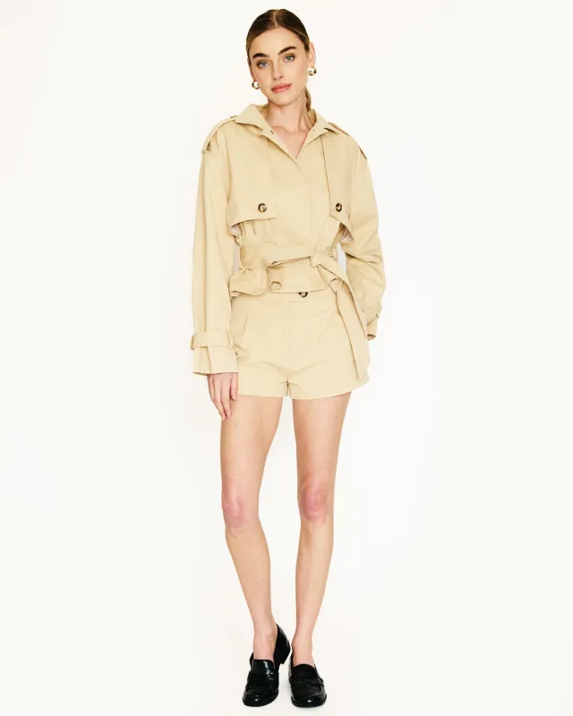 KAELIN TRENCH STYLE ROMPER made by Line & Dot