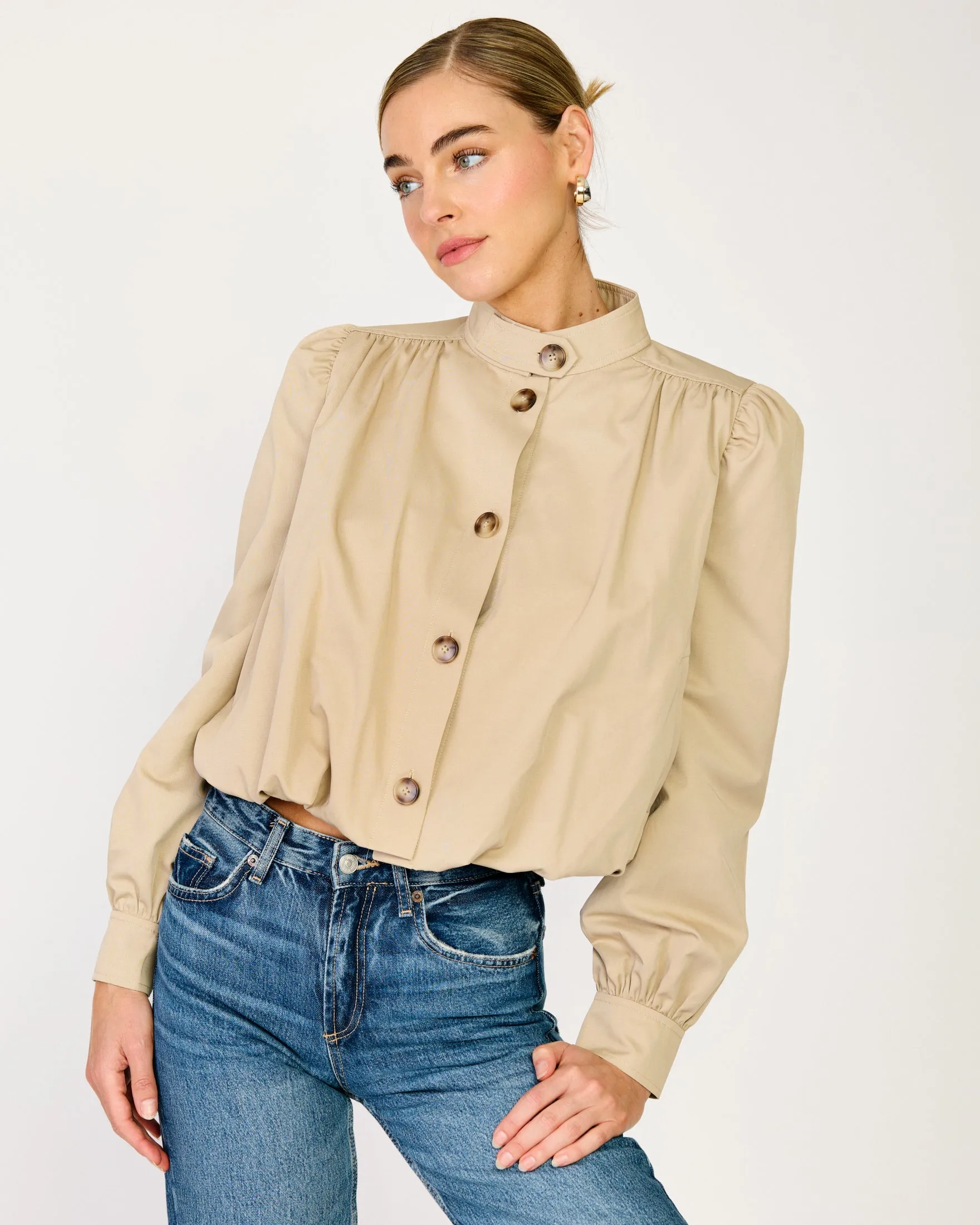 HEMLOCK GATHERED TRENCH JACKET sold by Line & Dot product image thumbnail 3