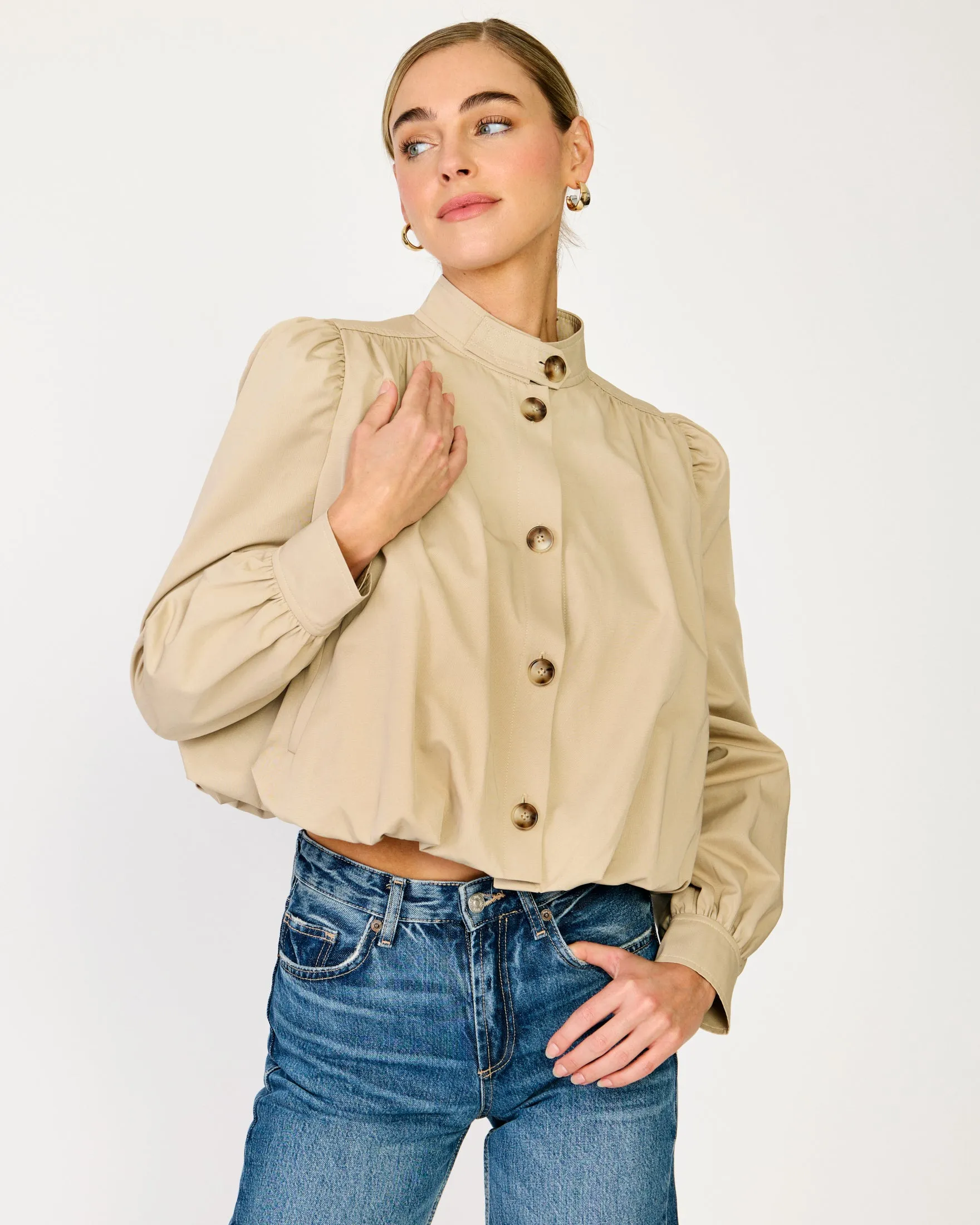 HEMLOCK GATHERED TRENCH JACKET sold by Line & Dot product image thumbnail 4