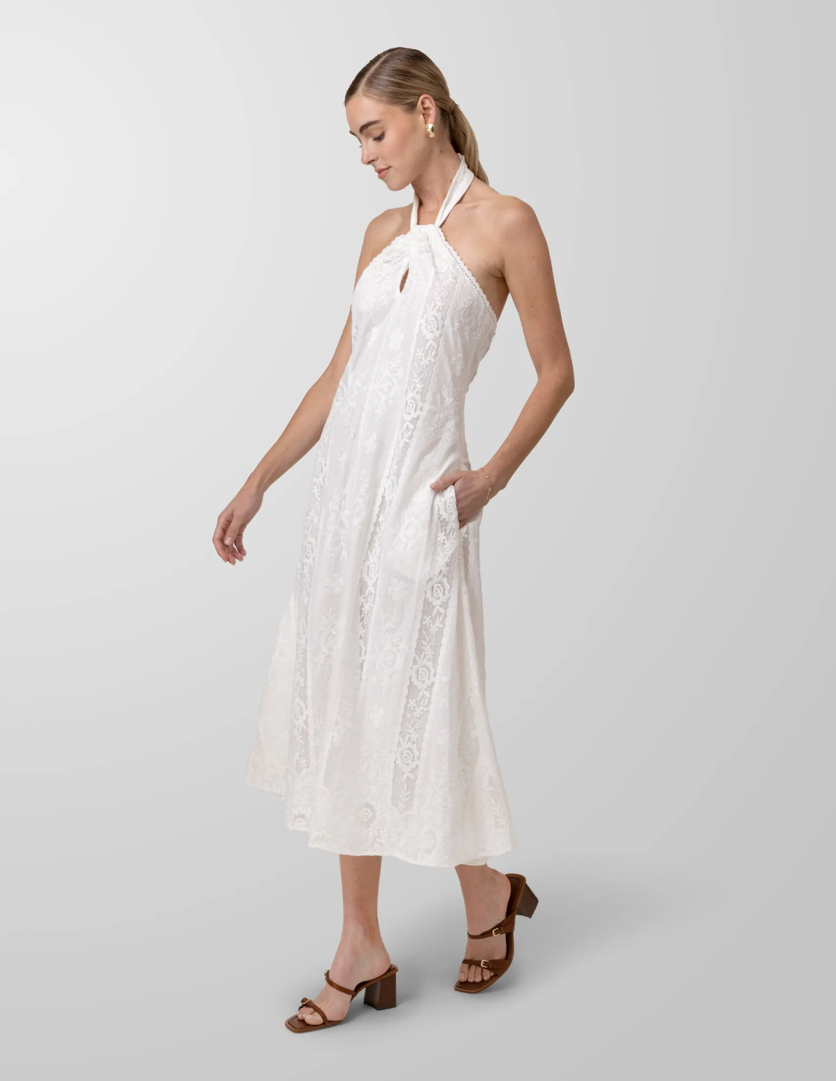 PIENZA HALTER NECK DRESS sold by Line & Dot product image thumbnail 5