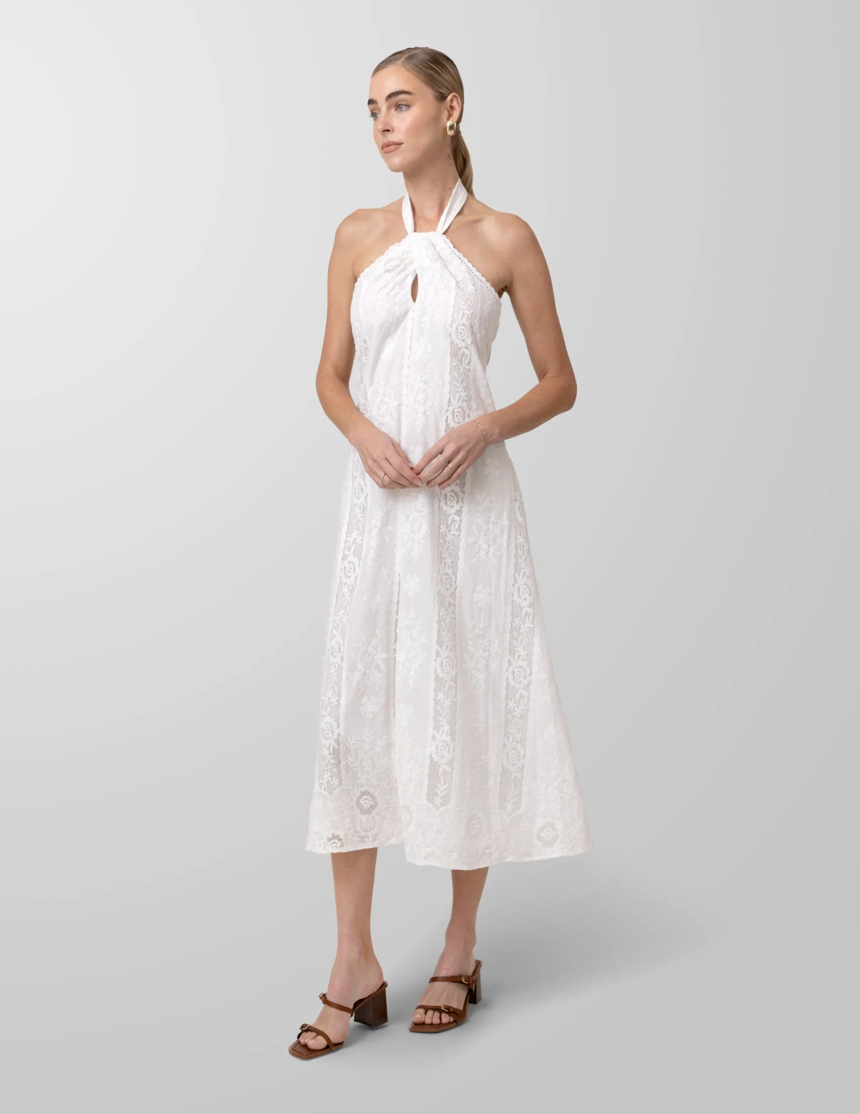 PIENZA HALTER NECK DRESS sold by Line & Dot product image thumbnail 3