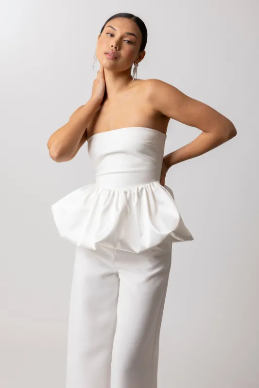 GOLDIE STRAPLESS TOP sold by Line & Dot