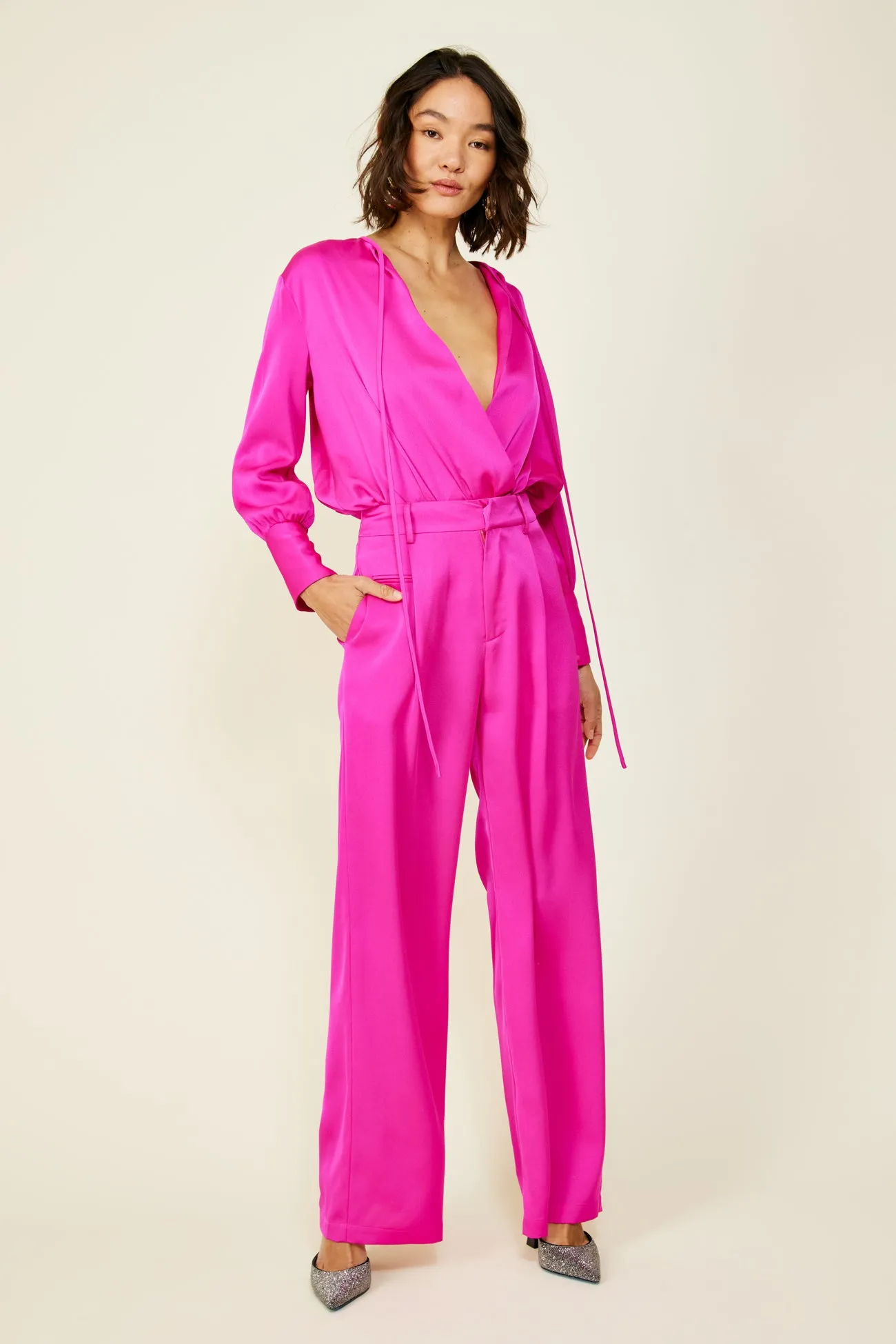 Miki Bodysuit (Magenta) sold by Line & Dot