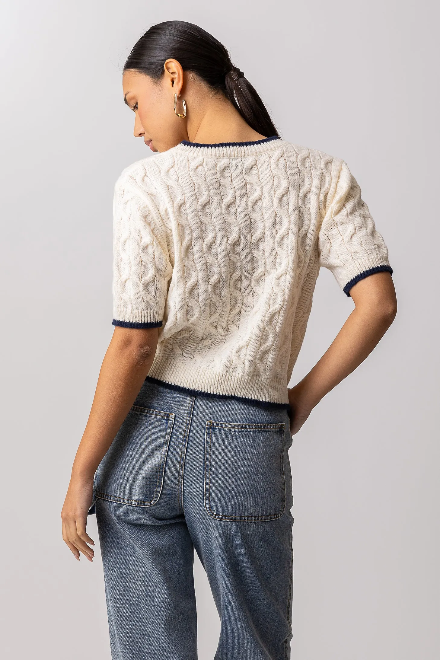 COLLEGIATE SWEATER TOP sold by Line & Dot product image thumbnail 5