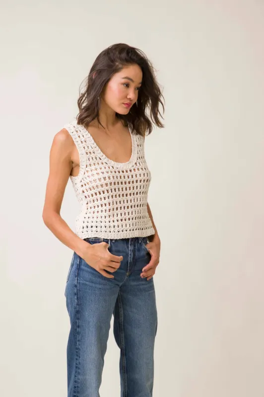LAID BACK CROCHET TOP sold by Line & Dot