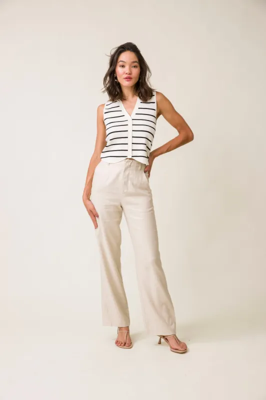 RAE STRIPE SWEATER VEST sold by Line & Dot