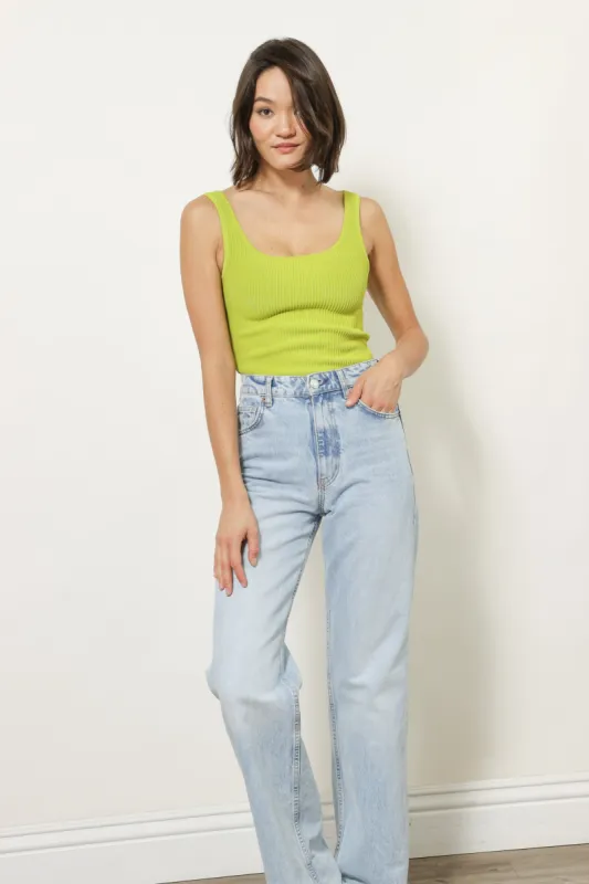 HAILEY RIBBED TANK sold by Line & Dot