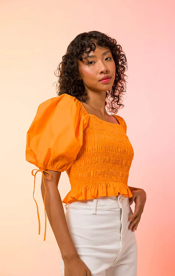 AMBER SMOCKED TOP sold by Line & Dot