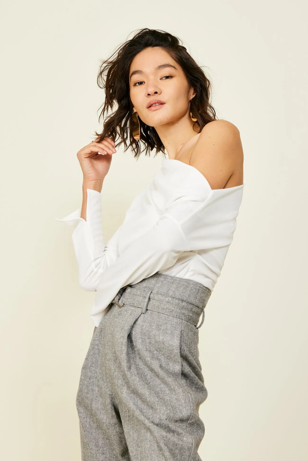 Riley Long Sleeve Top (Ivory) sold by Line & Dot product image thumbnail 3