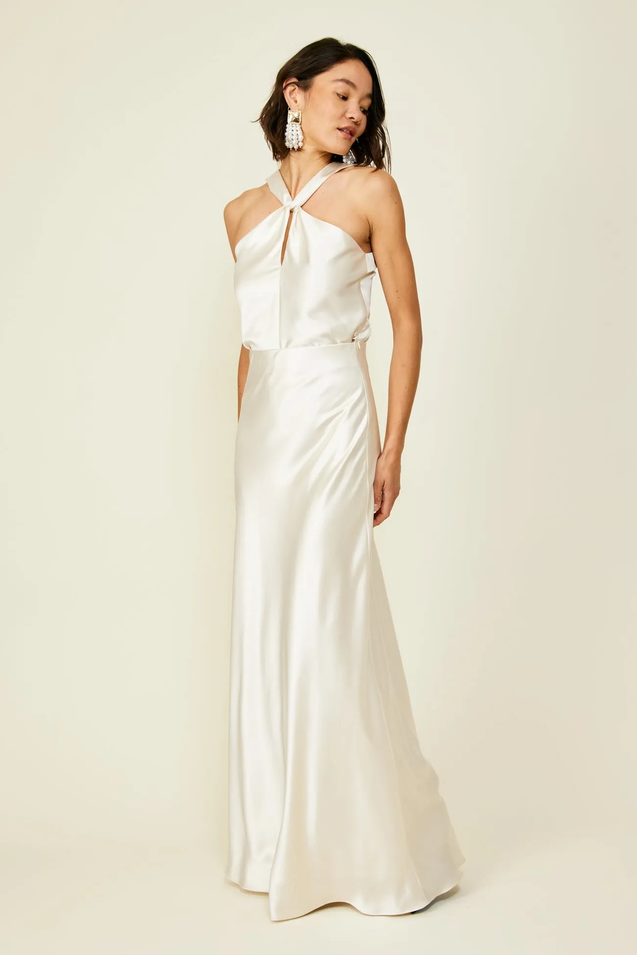 Dreamer Halter Top ( Ivory) sold by Line & Dot product image thumbnail 3