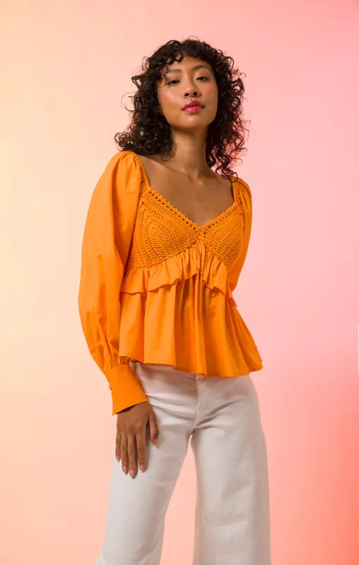 AMBER LONG SLEEVE TOP sold by Line & Dot
