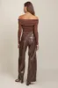 COCOA OFF SHOULDER TOP sold by Line & Dot
