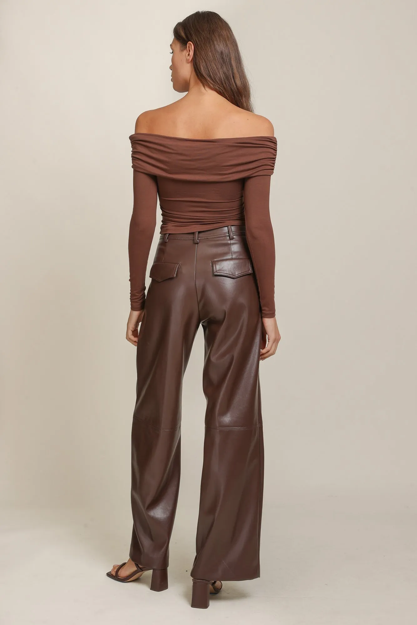 COCOA OFF SHOULDER TOP sold by Line & Dot product image thumbnail 5