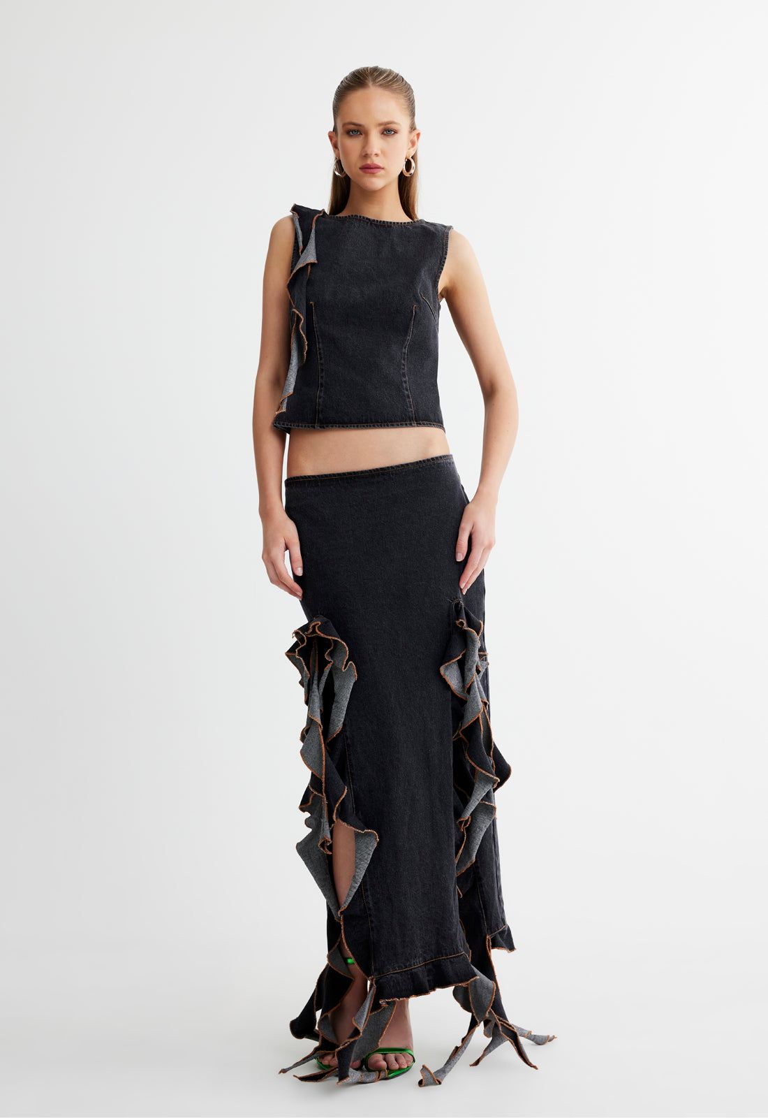 RENDEZVOUS SKIRT - CHARCOAL sold by Lioness product image thumbnail 2