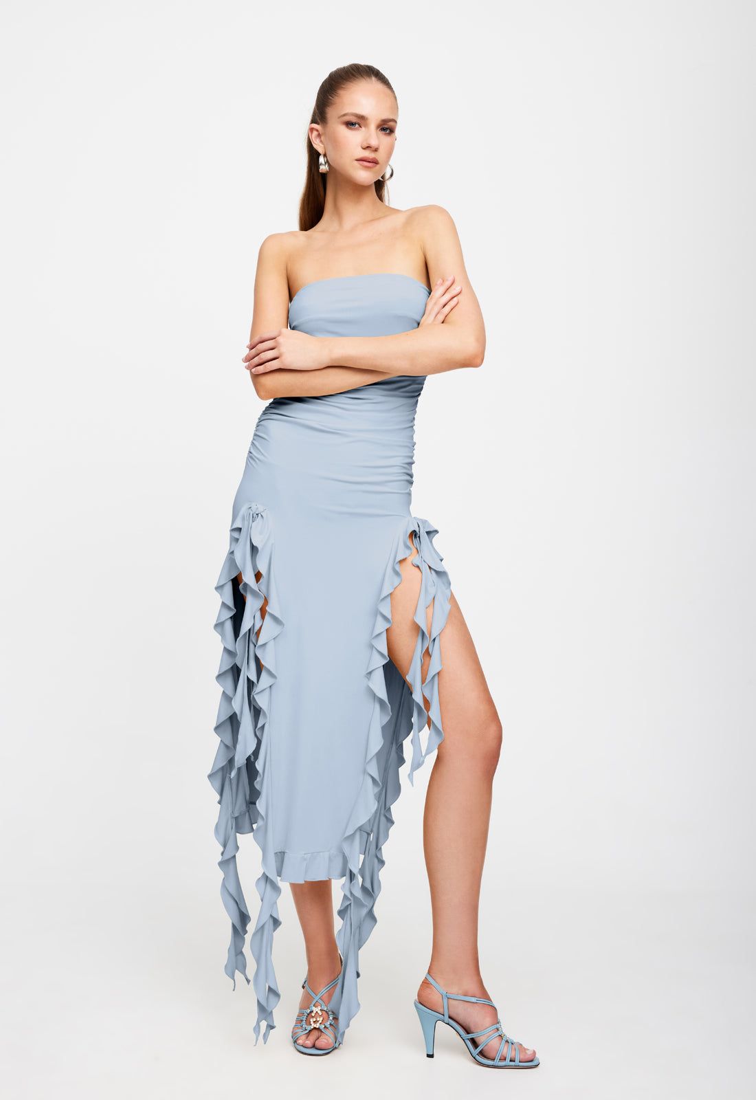 RENDEZVOUS STRAPLESS DRESS - BLUE sold by Lioness product image thumbnail 2