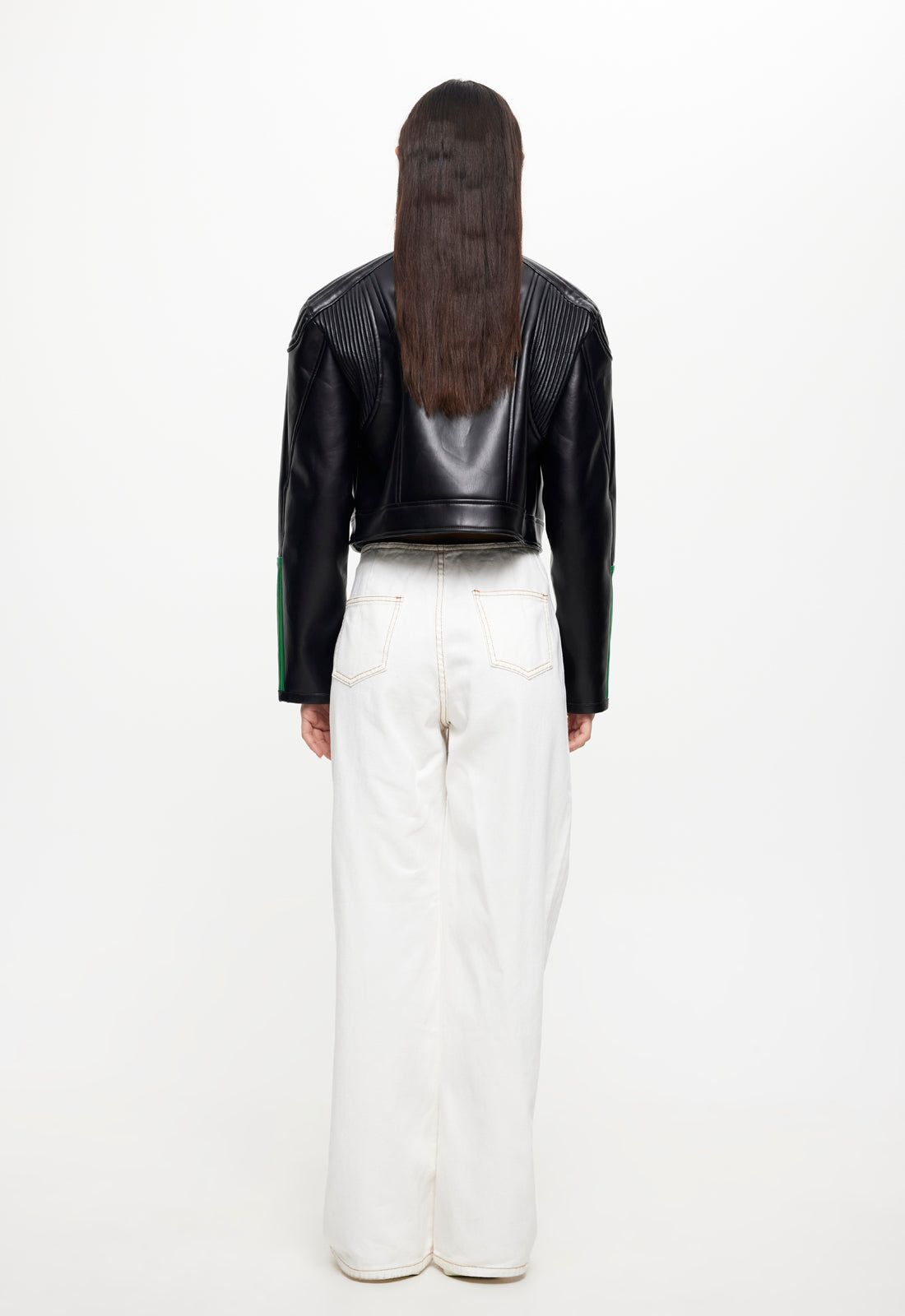 NUEVE BIKER JACKET - GREEN sold by Lioness product image thumbnail 5