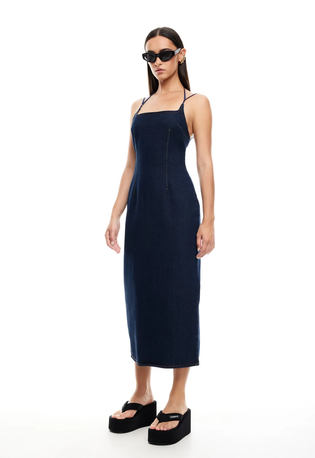 BIRKIN MIDI DRESS - INDIGO sold by Lioness product image thumbnail 2