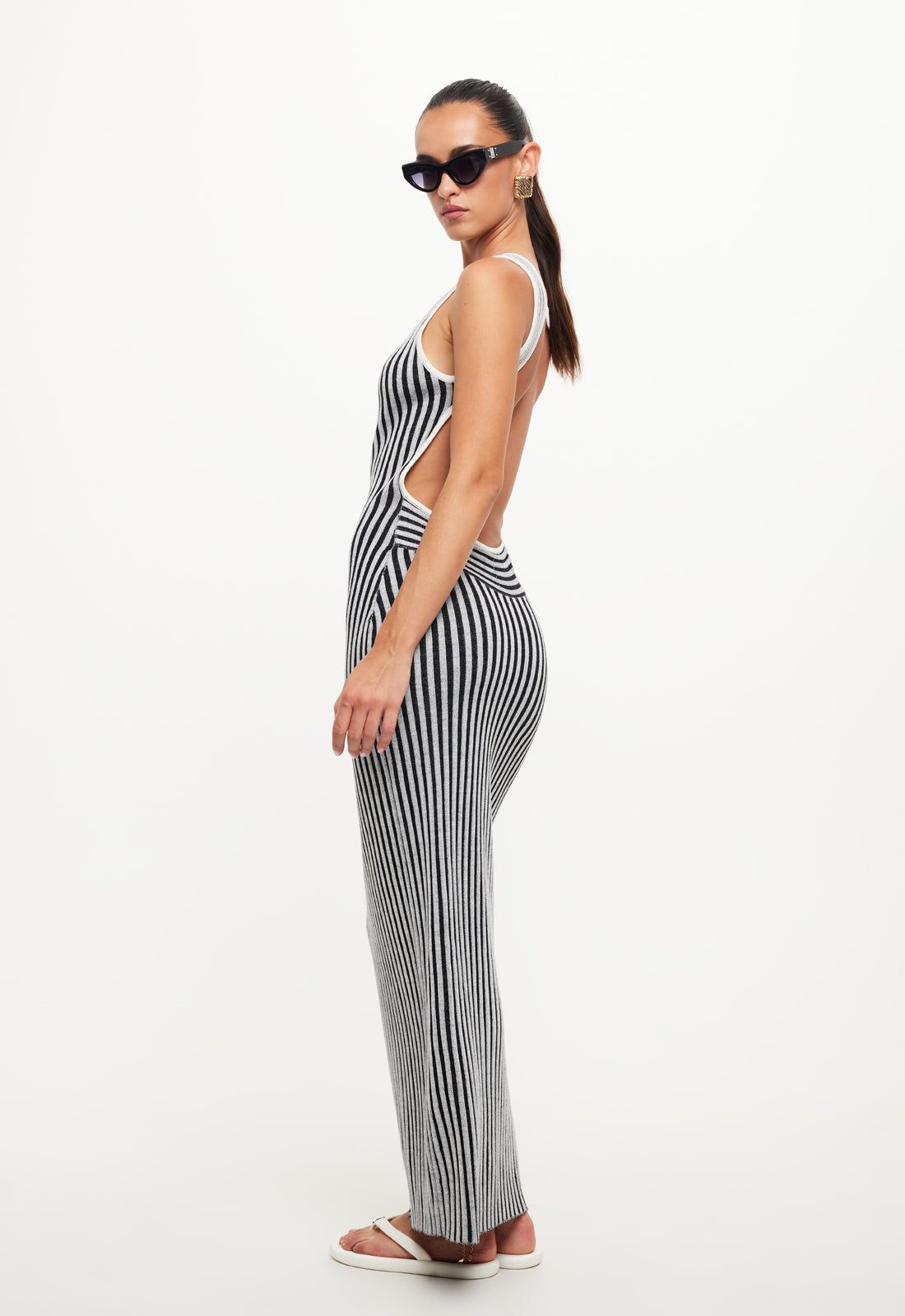 BLISSFUL MAXI DRESS - IVORY STRIPE sold by Lioness