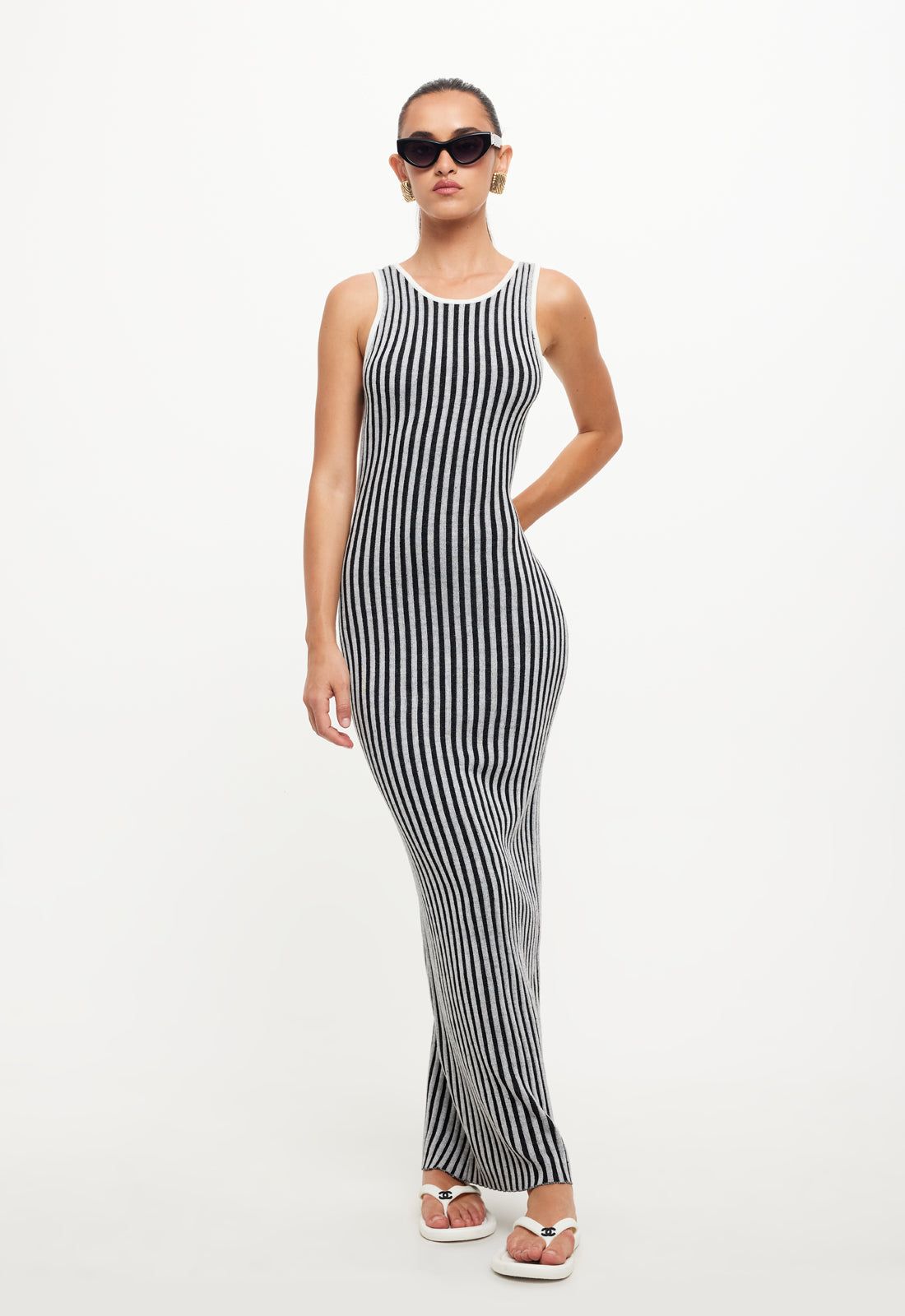 BLISSFUL MAXI DRESS - IVORY STRIPE sold by Lioness product image thumbnail 2