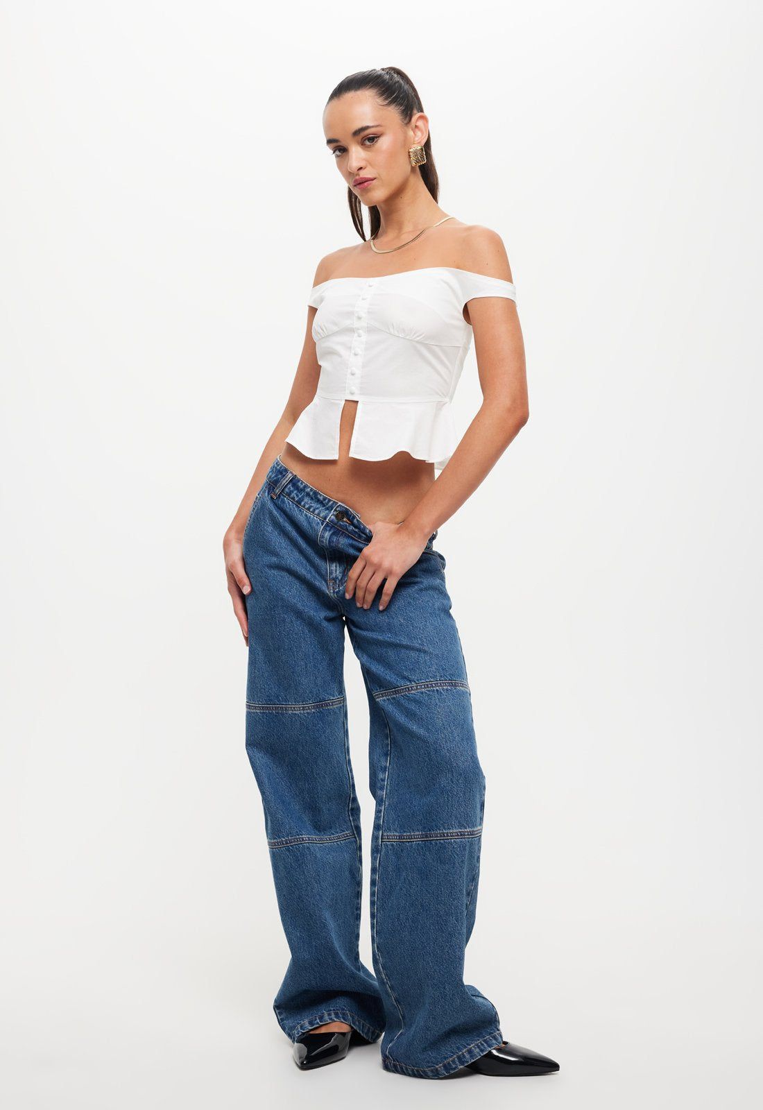 FEMME FATALE TOP - PORCELAIN sold by Lioness product image thumbnail 4